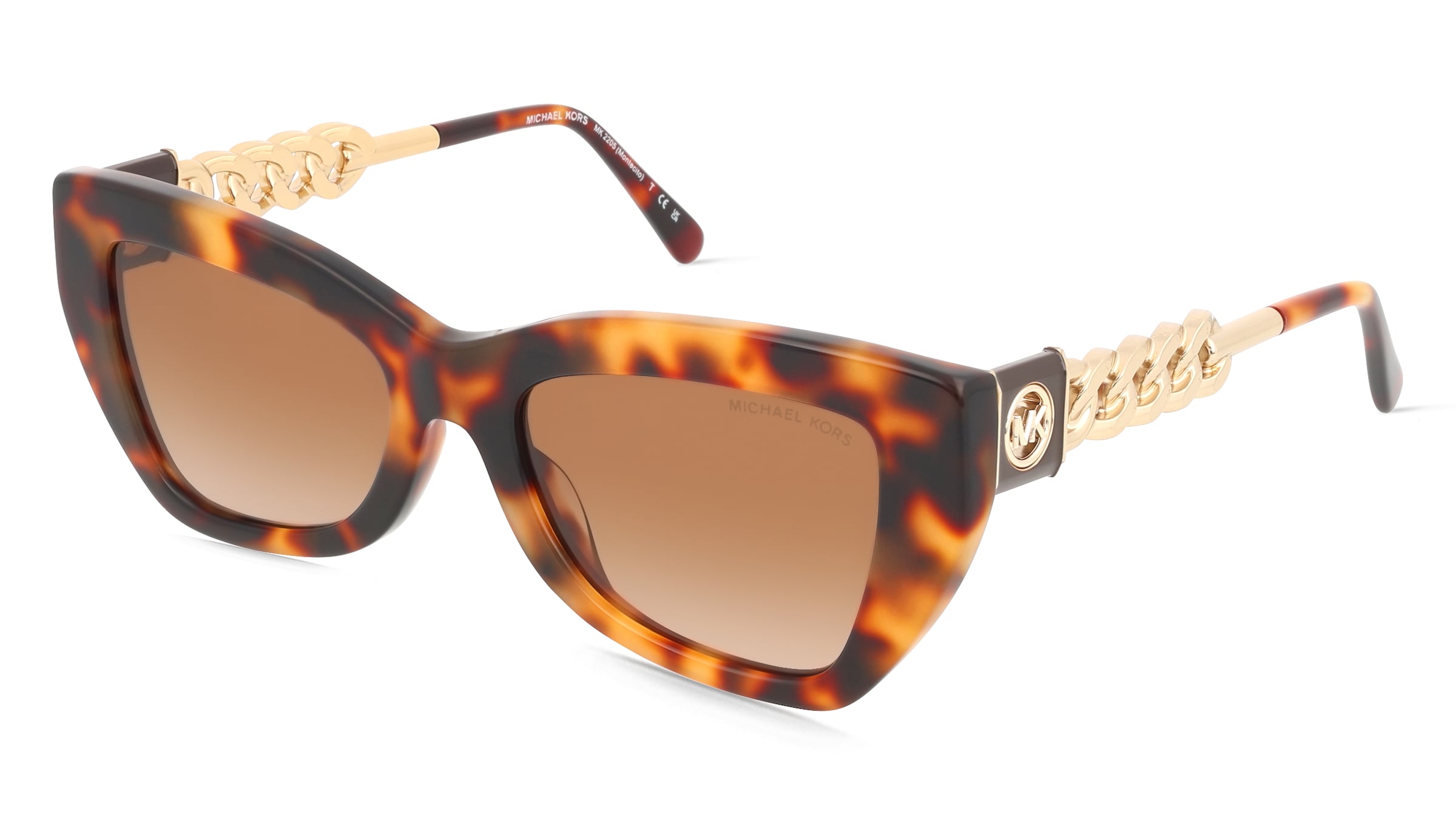 Michael Kors MK2205 Damen-Sonnenbrille Vollrand Butterfly Acetat-Gestell, Havanna