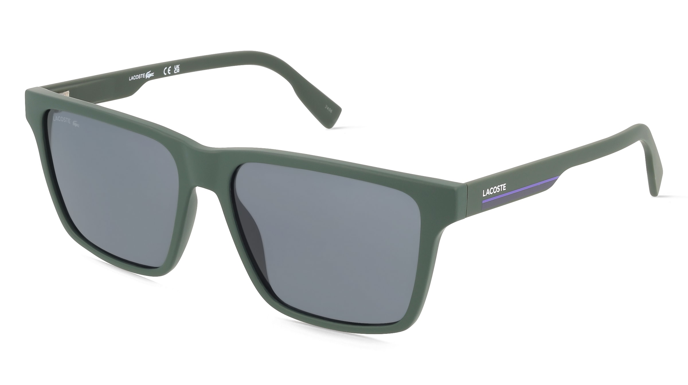 Lacoste L6039S Herren-Sonnenbrille Vollrand Quadratisch Kunststoff-Gestell, Grün