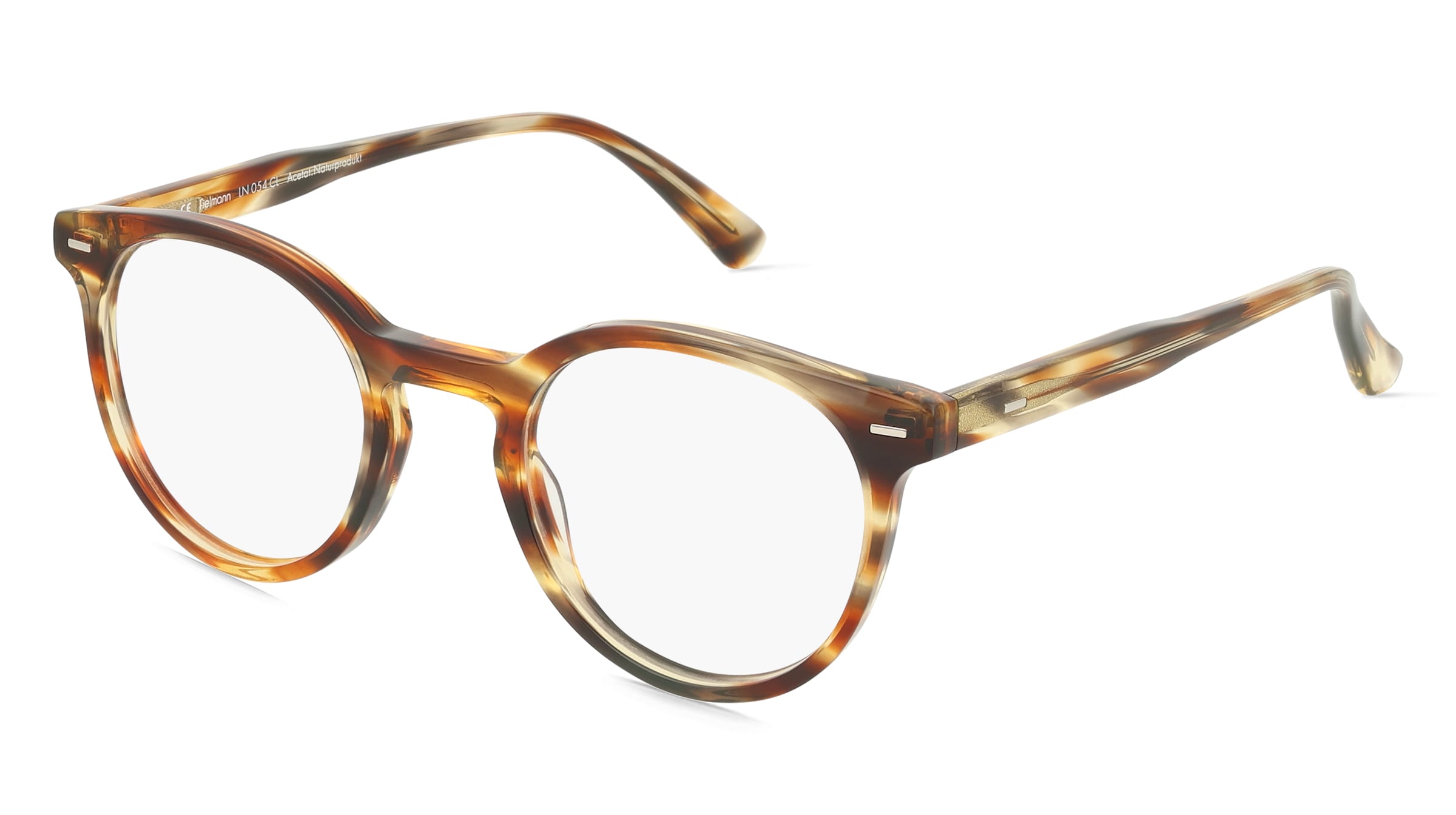 Fielmann LN 054 CL Unisex-Brille inkl. Gläser Vollrand Rund Acetat-Gestell 47/22/145, Havanna