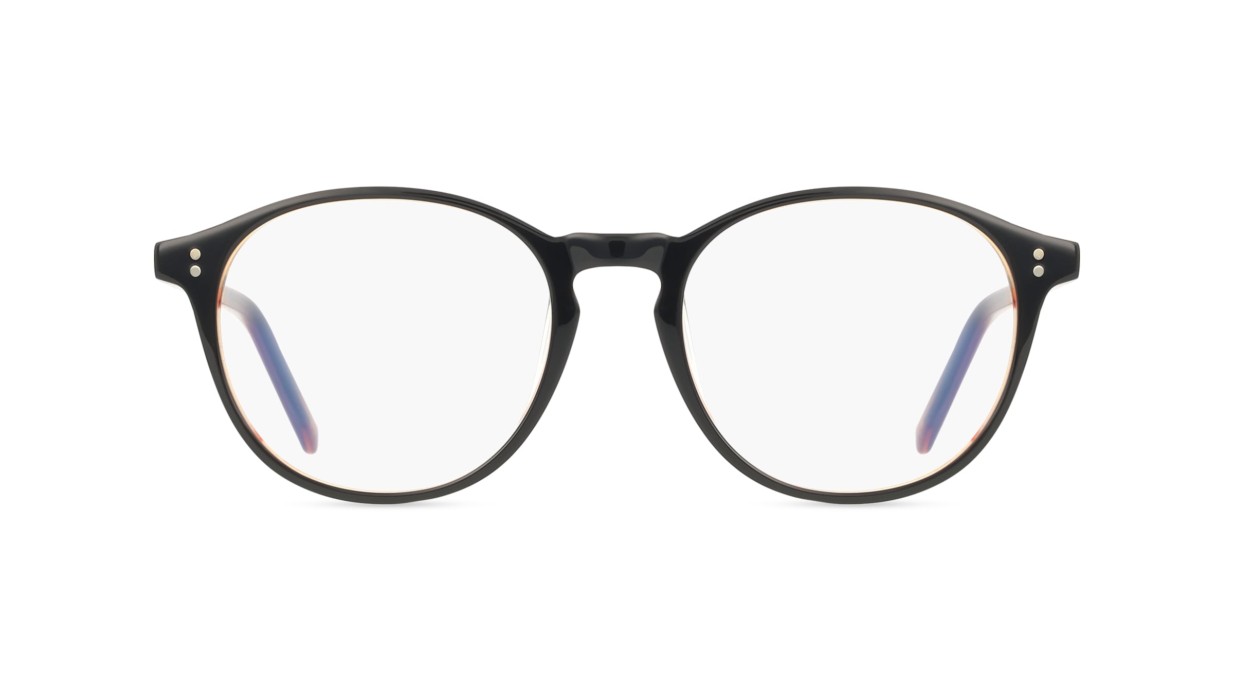 Hackett HE 268 Herren-Brille inkl. Gläser Vollrand Rund Acetat-Gestell 49mm/18mm/145mm, Schwarz