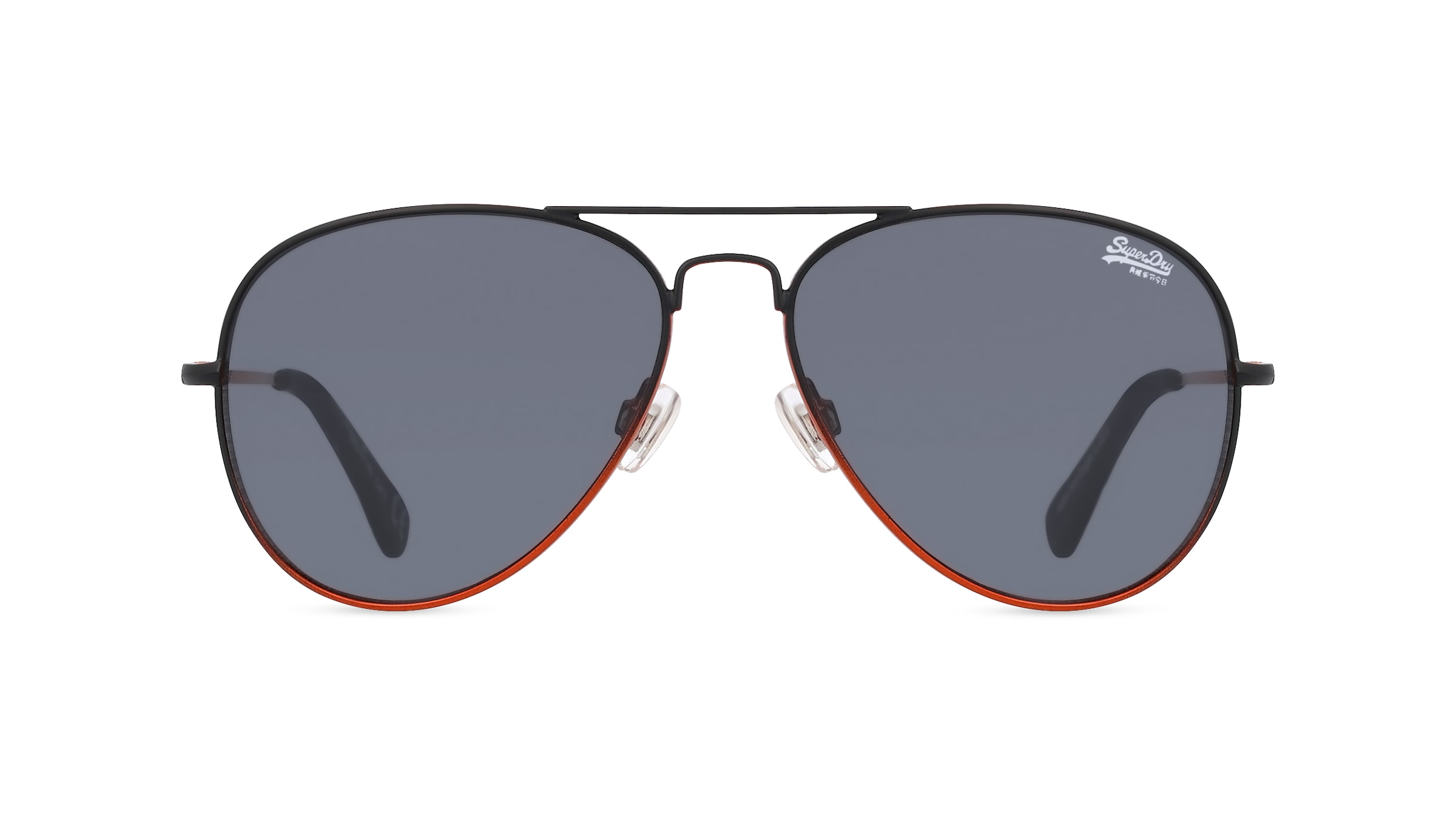 Superdry HERITAGE Unisex-Sonnenbrille Vollrand Pilot Metall-Gestell, schwarz