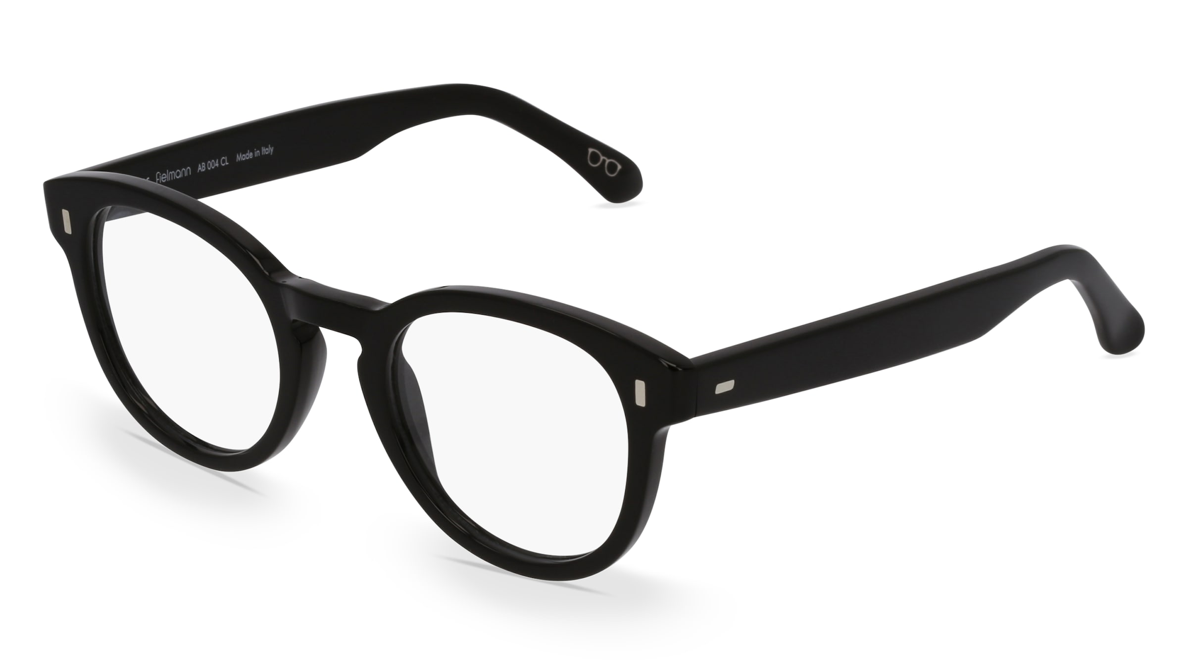 Fielmann AB 004 CL Unisex-Brille inkl. Gläser Vollrand Panto Acetat-Gestell 49/22/150, Schwarz