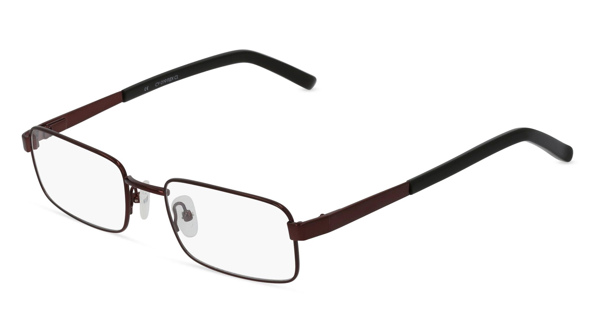 Fielmann CY 019 FLEX CL Herren-Brille inkl. Gläser Vollrand Eckig Edelstahl-Gestell 50mm/19mm/140mm, braun