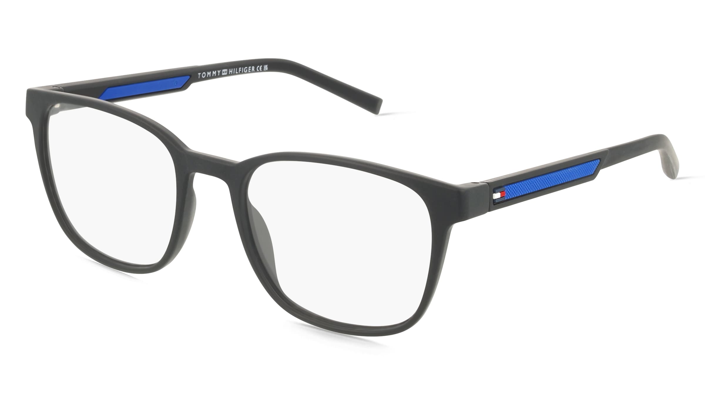 Tommy Hilfiger TH 2205 Herren-Brille inkl. Gläser Vollrand Eckig Kunststoff-Gestell 52/19/145, Schwarz