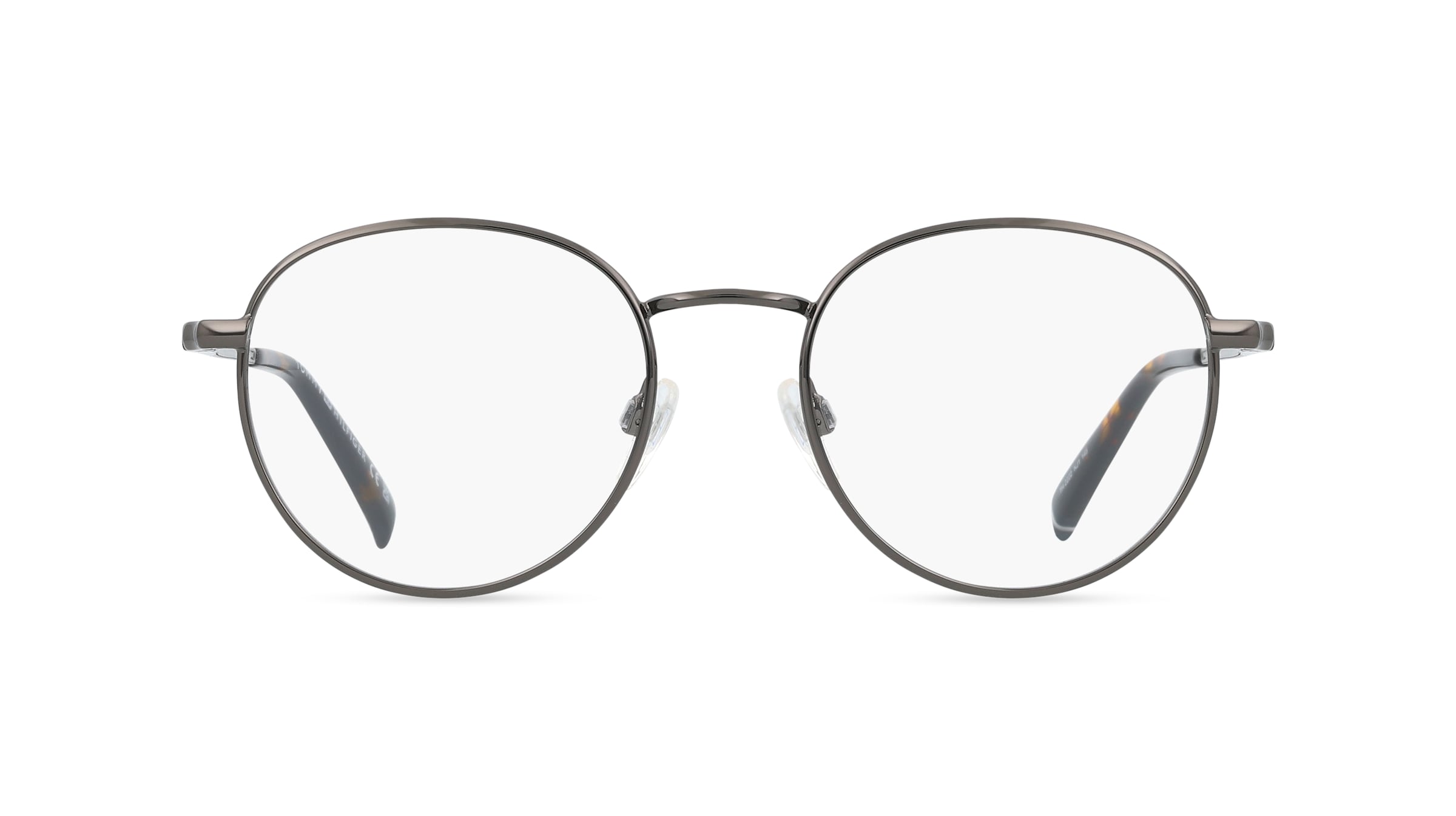 Tommy Hilfiger TH 2222 Damen-Brille inkl. Gläser Vollrand Panto Metall-Gestell 49/20/145, grau