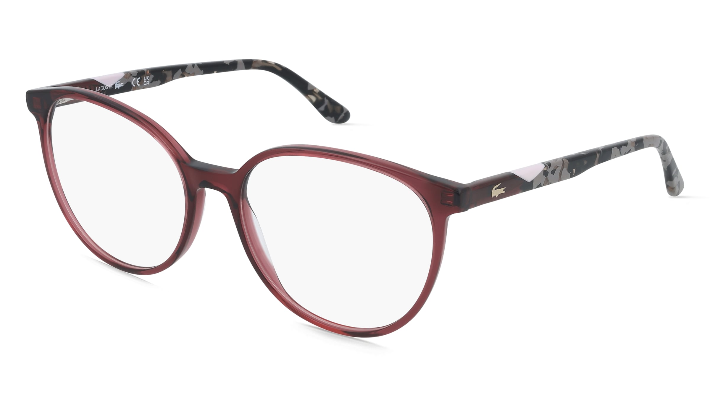 Lacoste L2987 Damen-Brille inkl. Gläser Vollrand Eckig Acetat-Gestell 55/17/140, Rot