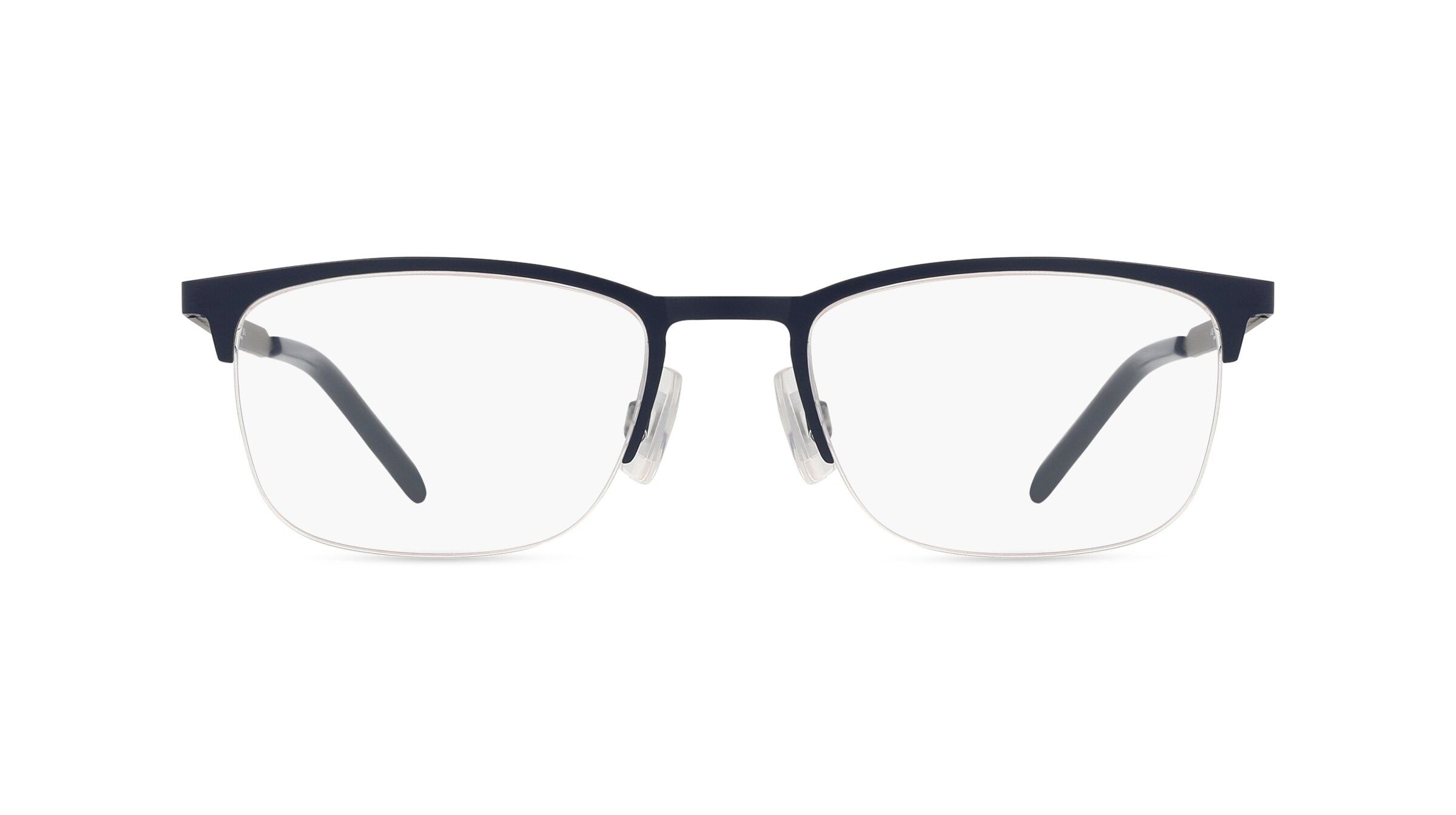 Hugo HG 1019 Herren-Brille inkl. Gläser Halbrand Eckig Metall-Gestell 53mm/20mm/145mm, blau