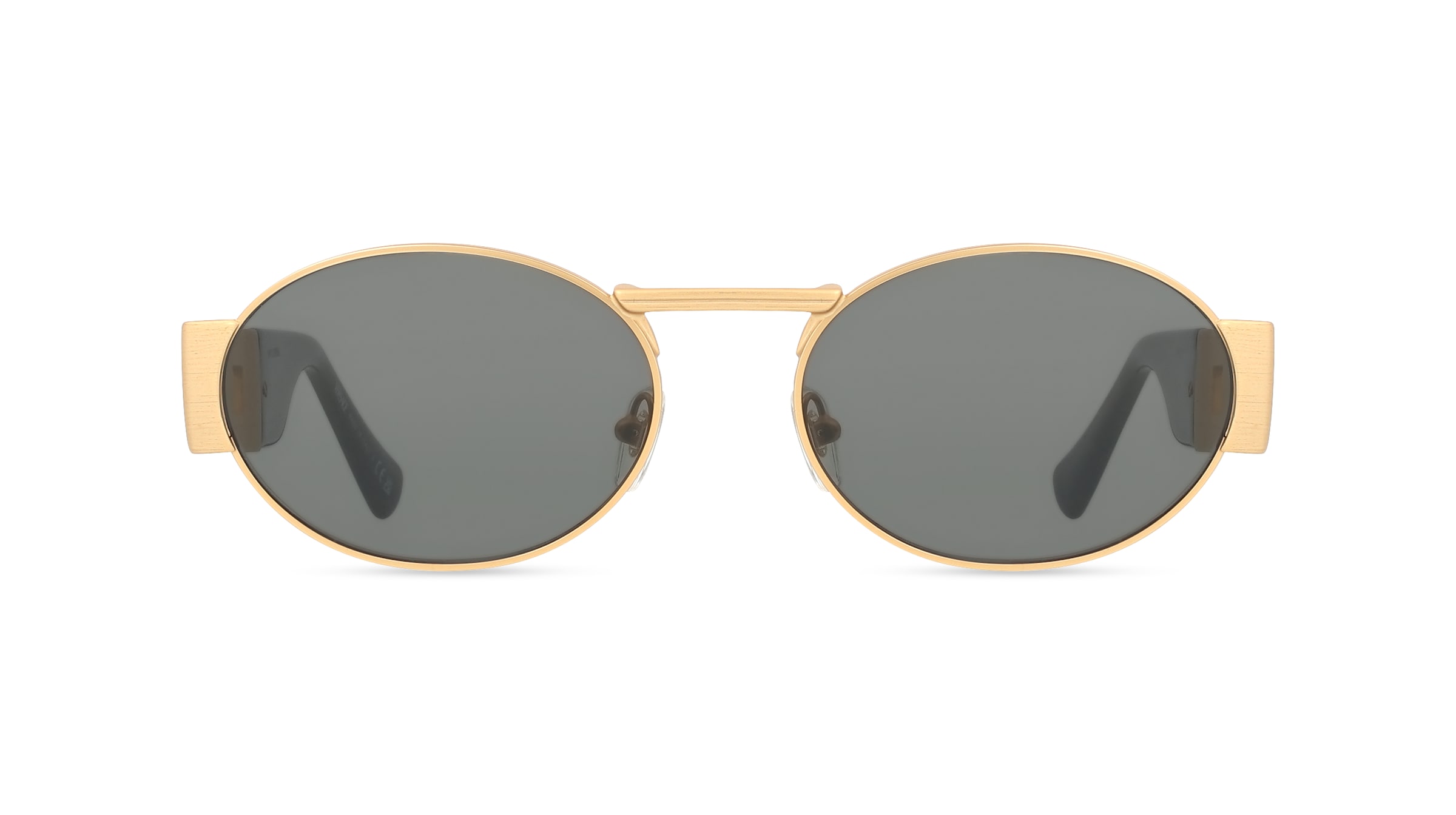 Versace VE2264 Unisex-Sonnenbrille Vollrand Oval Edelstahl-Gestell, gold