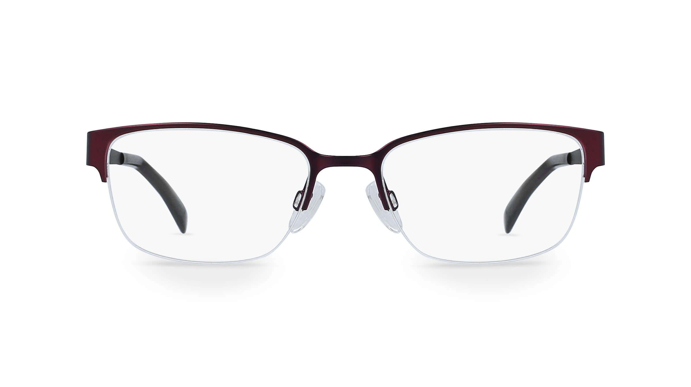 Fielmann CHARME 0814 FLEX CL Damen-Brille inkl. Gläser Halbrand Eckig Metall-Gestell 50mm/17mm/130mm, rot