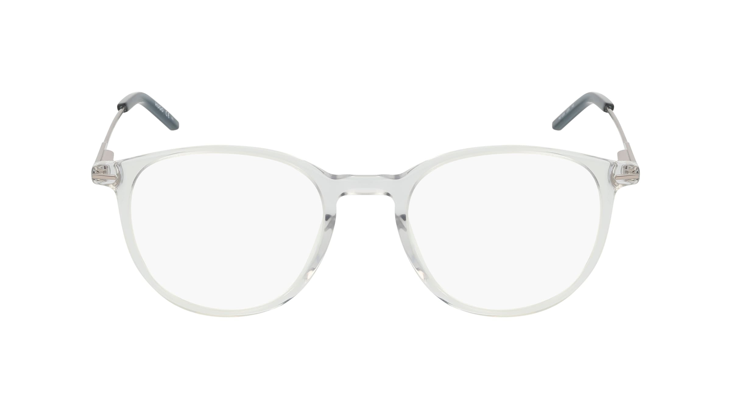 Hugo HG 1206 Herren-Brille inkl. Gläser Vollrand Rund Acetat-Gestell 50mm/19mm/145mm, silber