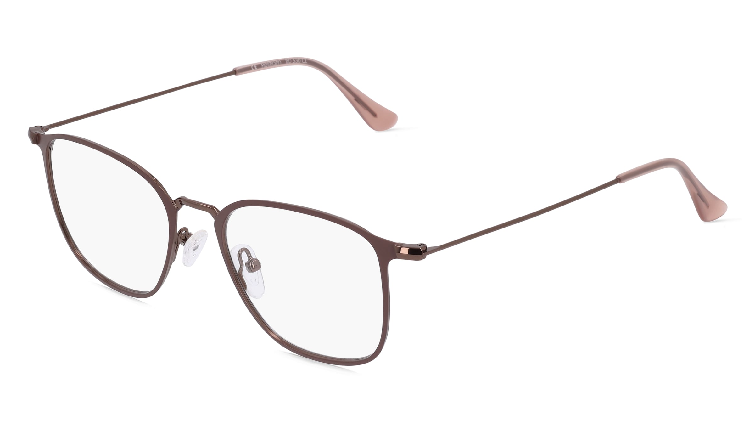 Fielmann BD 530 CL Unisex-Brille inkl. Gläser Vollrand Quadratisch Metall-Gestell 51/19/145, Braun