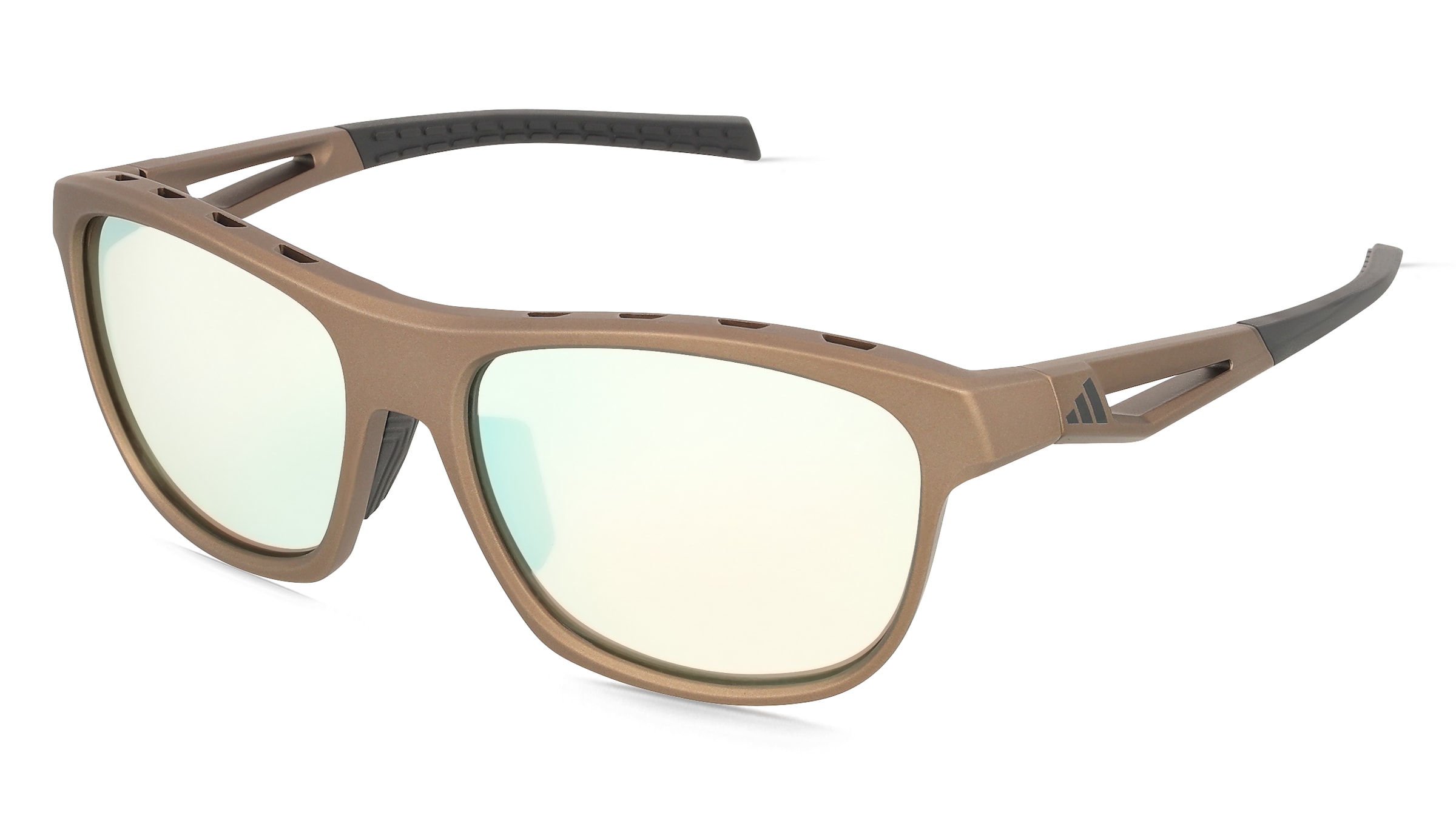 adidas SP0118 Herren-Sonnenbrille Vollrand Eckig Kunststoff-Gestell, Braun