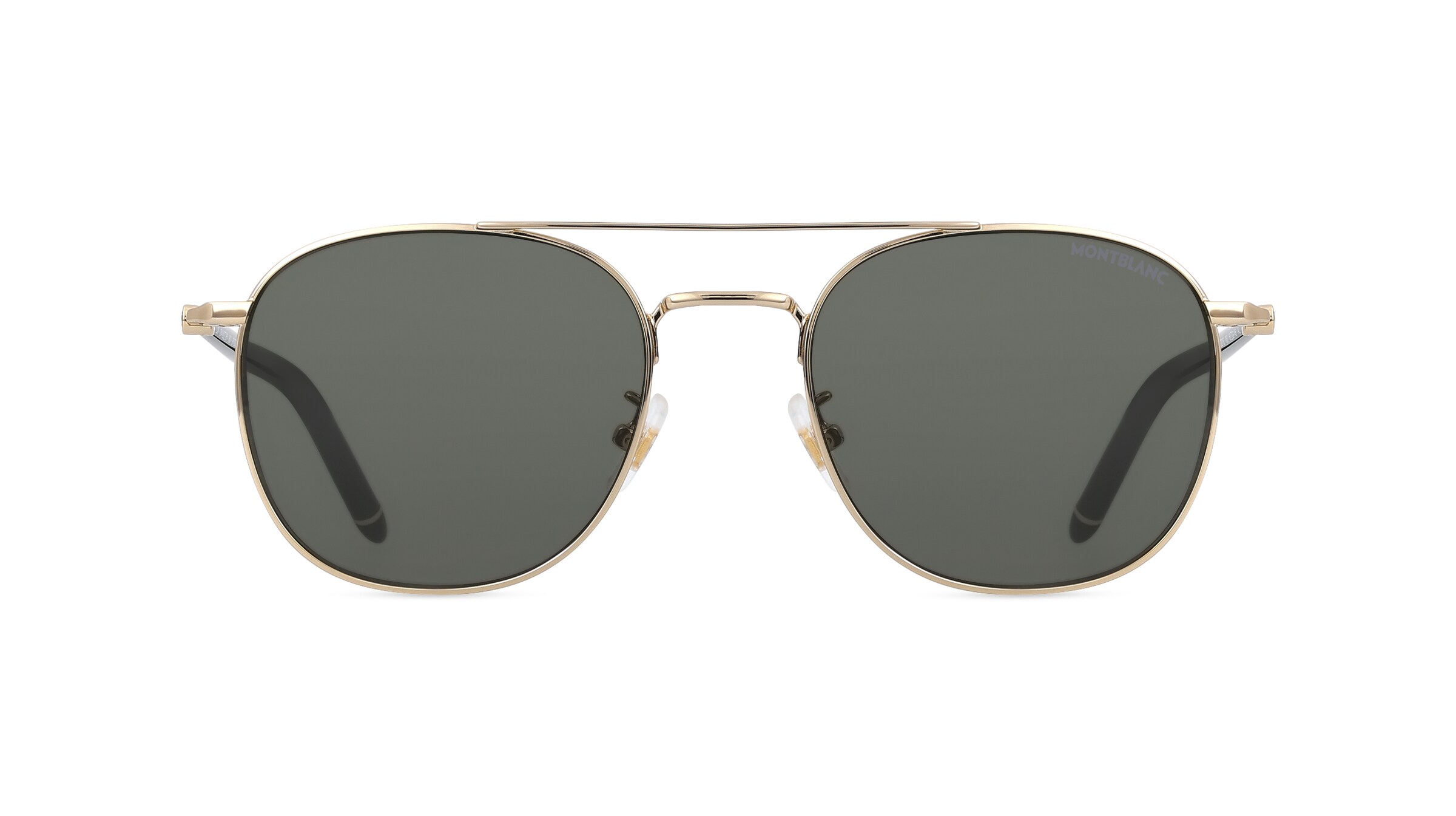 Montblanc MB0271S Herren-Sonnenbrille Vollrand Rund Metall-Gestell, gold