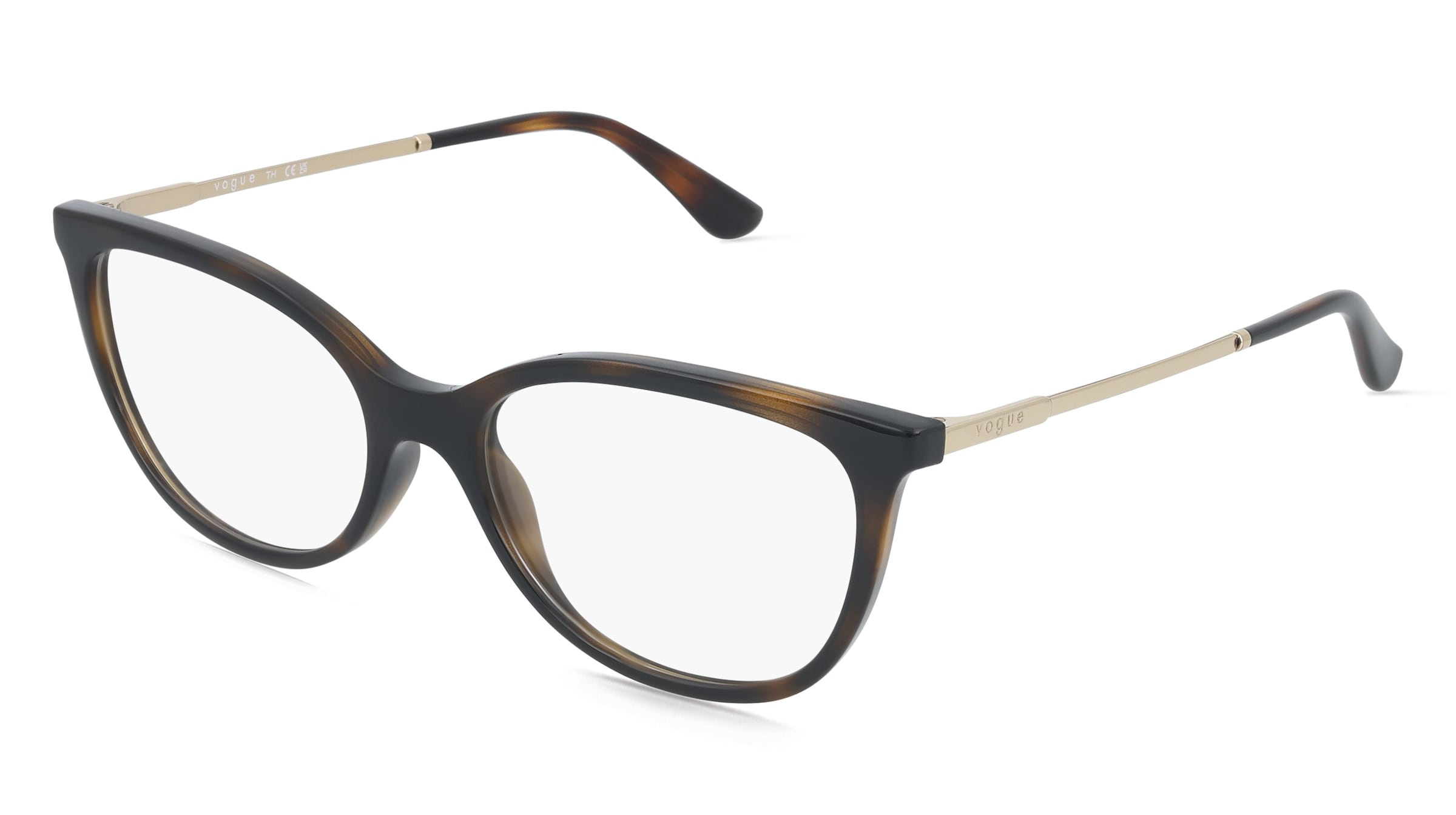 Vogue 0VO5673 Damen-Brille inkl. Gläser Vollrand Oval Kunststoff-Gestell 52/16/140, Havanna