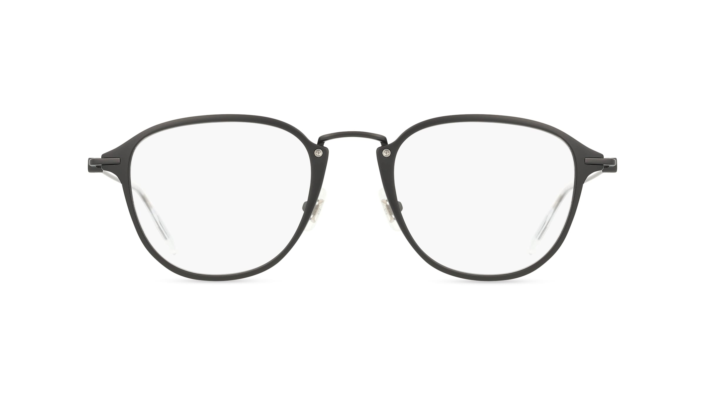 Montblanc MB0155O Herren-Brille inkl. Gläser Vollrand Panto Kunststoff-Gestell 51mm/21mm/145mm, schwarz