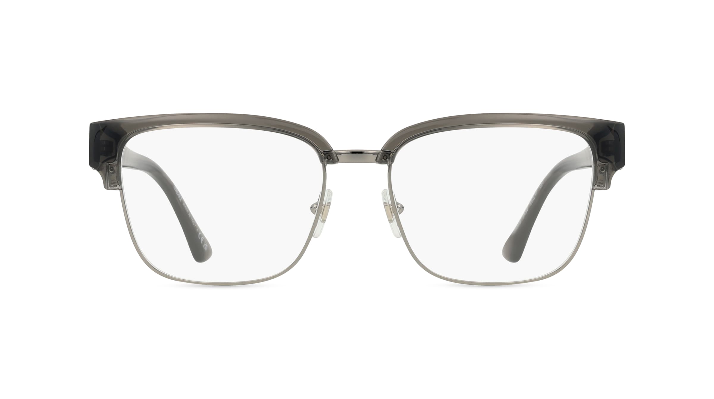 Versace VE3348 Herren-Brille inkl. Gläser Vollrand Eckig Kunststoff-Gestell 55mm/17mm/150mm, grau