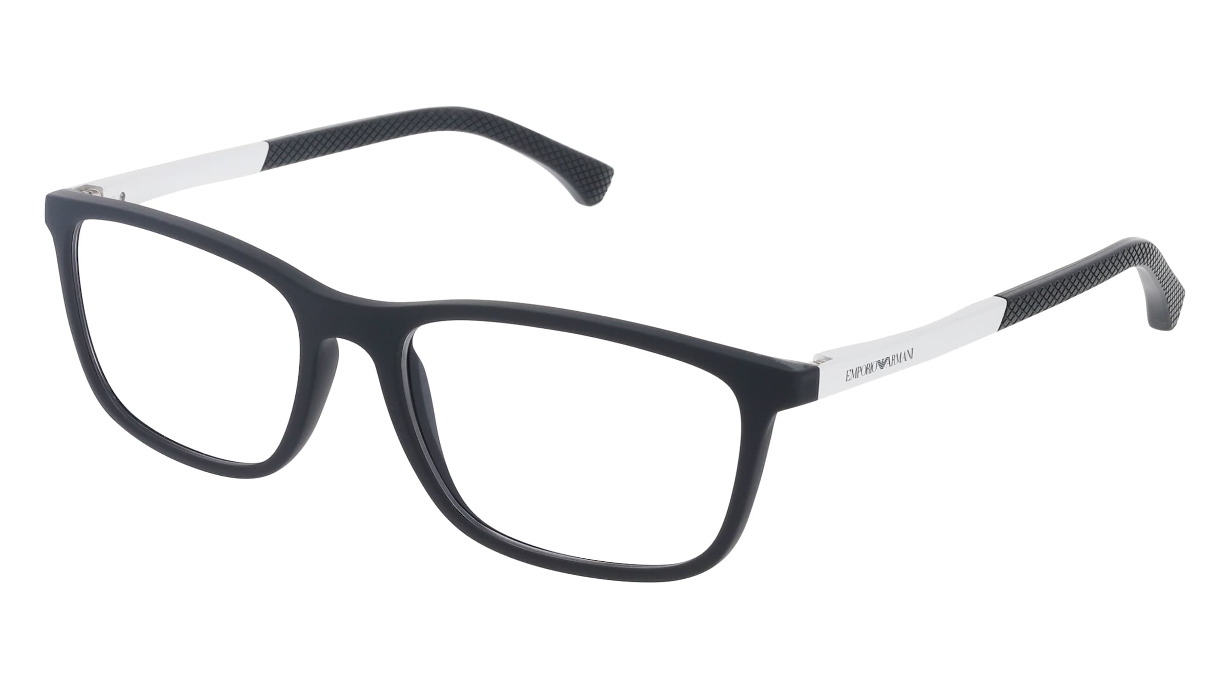 Emporio Armani EA3069 Herren-Brille inkl. Gläser Vollrand Quadratisch Kunststoff-Gestell 55/17/140, Schwarz
