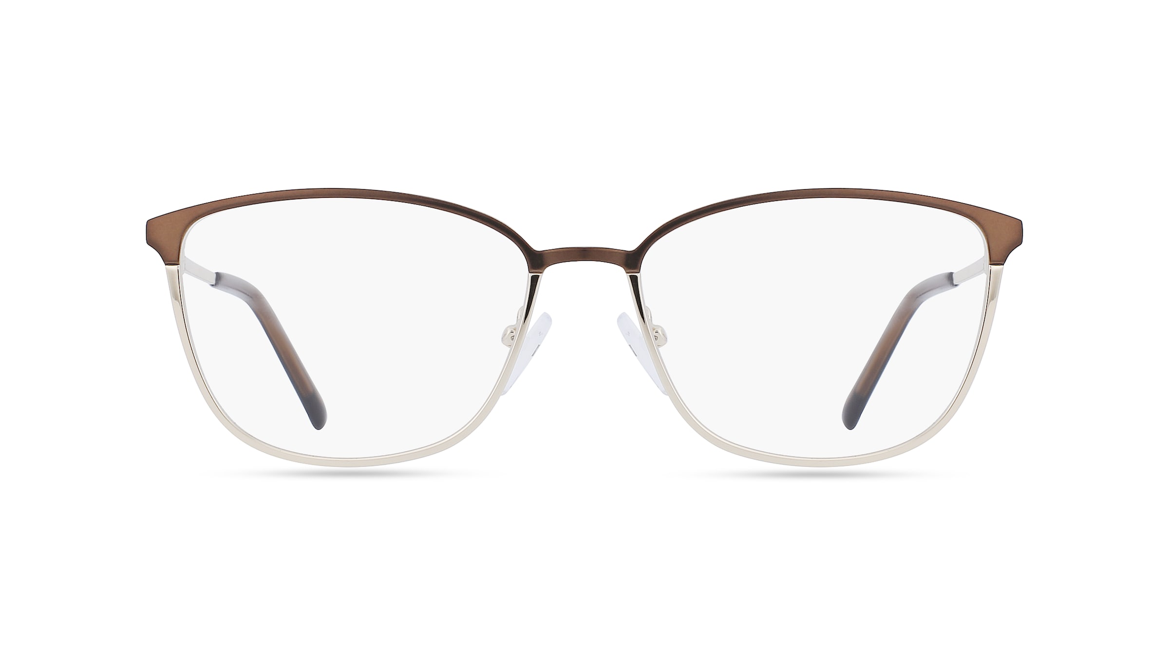 Fielmann BD 445 CL Damen-Brille inkl. Gläser Vollrand Eckig Edelstahl-Gestell 53mm/16mm/135mm, braun