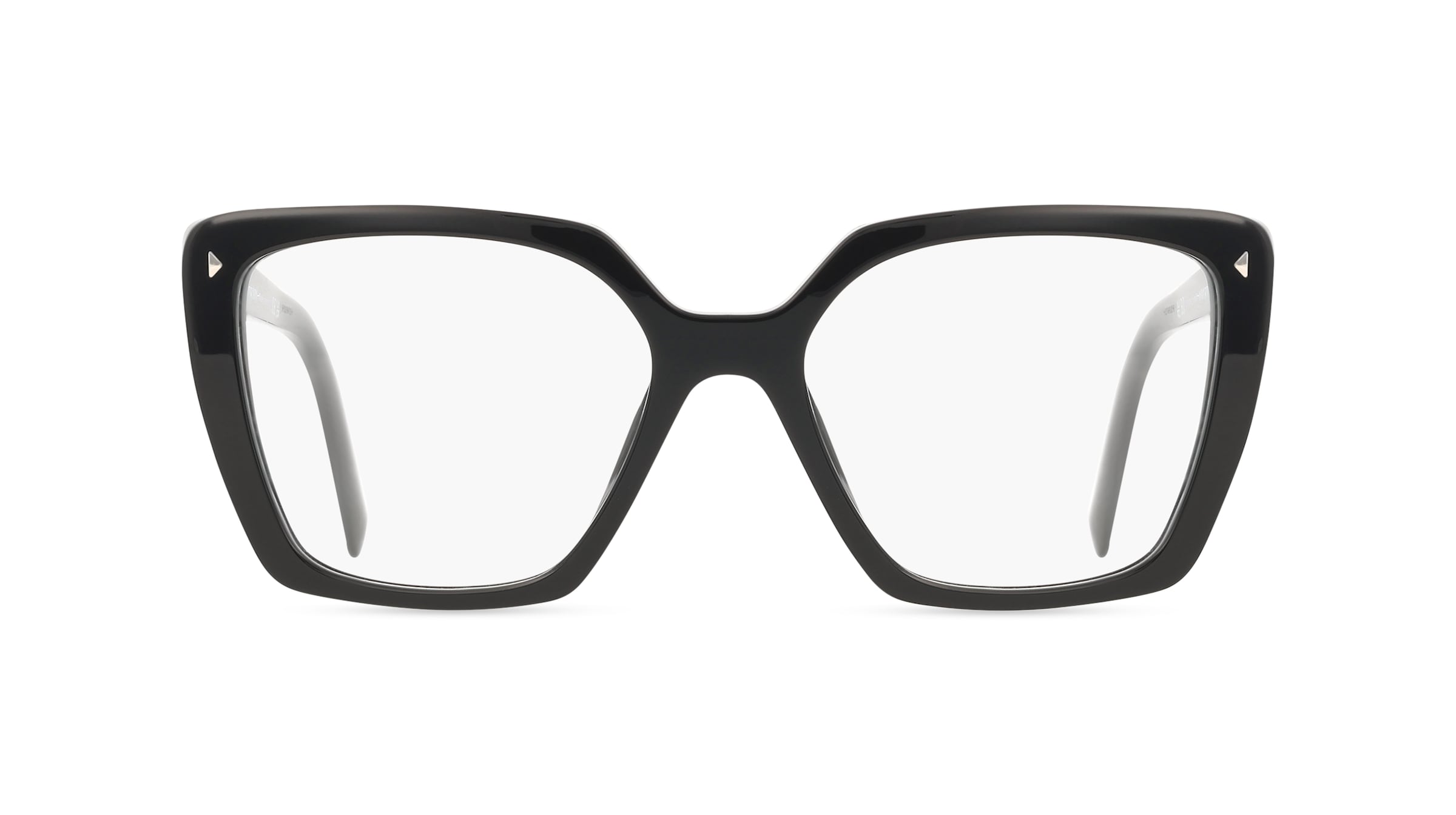 Prada PR16ZV Damen-Brille inkl. Gläser Vollrand Eckig Acetat-Gestell 53mm/17mm/145mm, schwarz