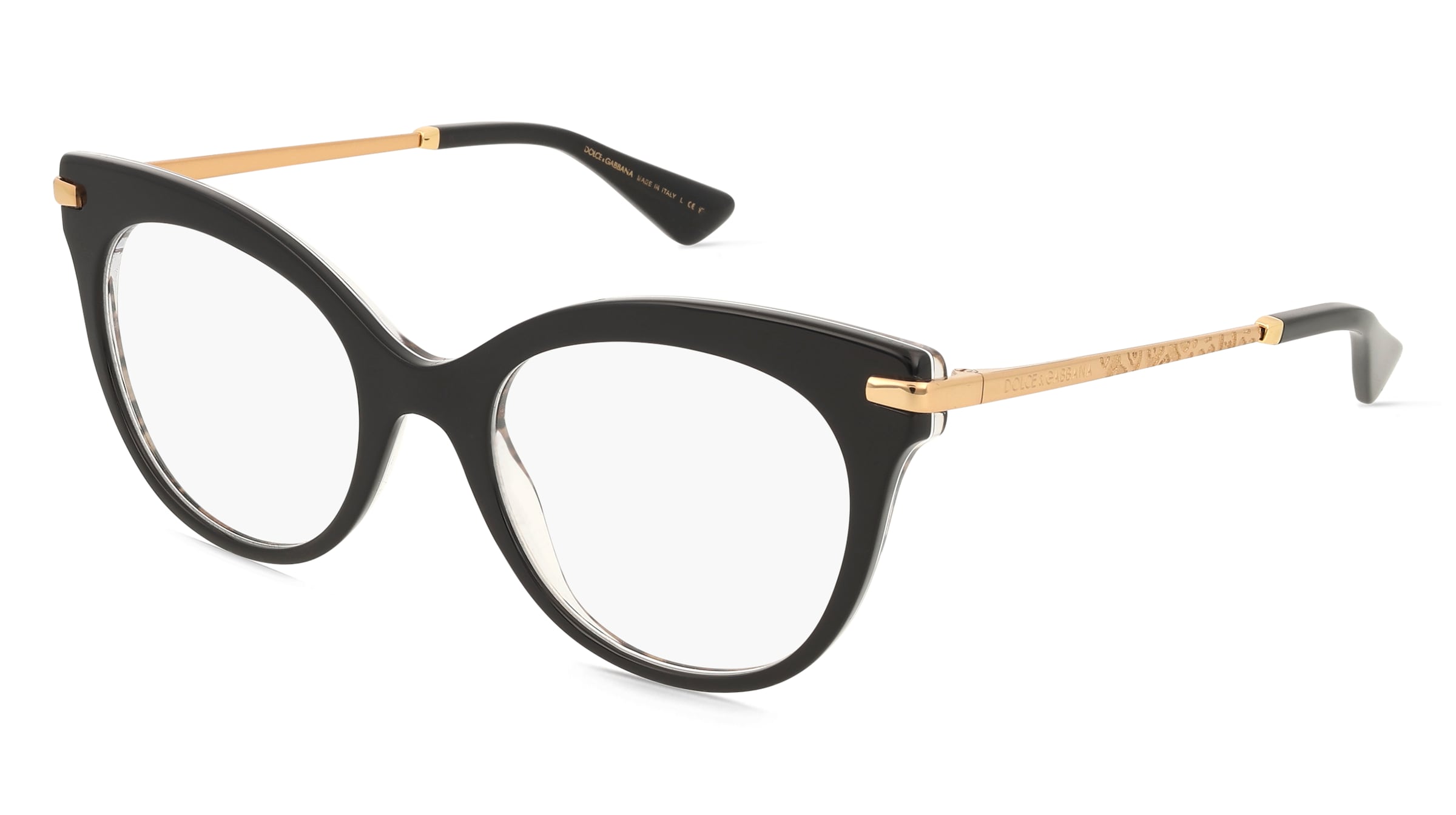 Dolce&amp;Gabbana 0DG3392 Damen-Brille inkl. Gläser Vollrand Butterfly Acetat-Gestell 52/20/145, Schwarz