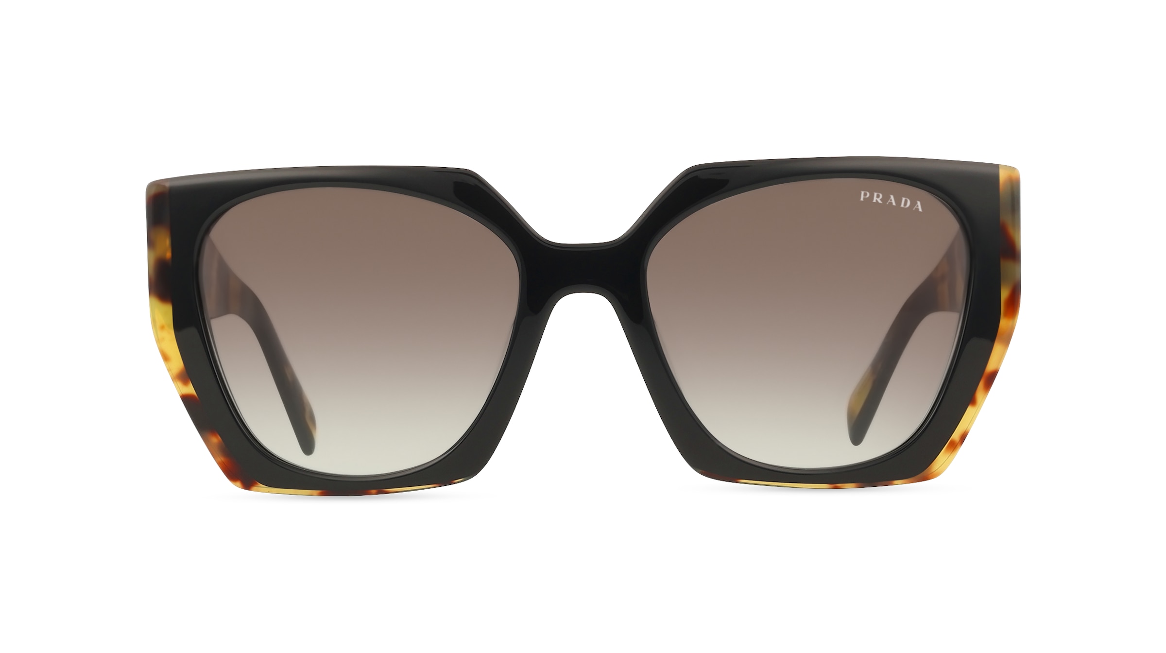 Prada PR 15WS Damen-Sonnenbrille Vollrand Rechteckig Acetat-Gestell, schwarz