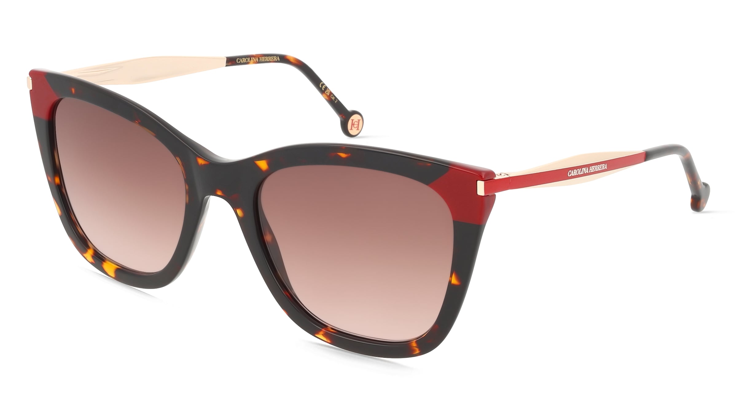 Carolina Herrera HER 0307/S Damen-Sonnenbrille Vollrand Panto Acetat-Gestell, Havanna