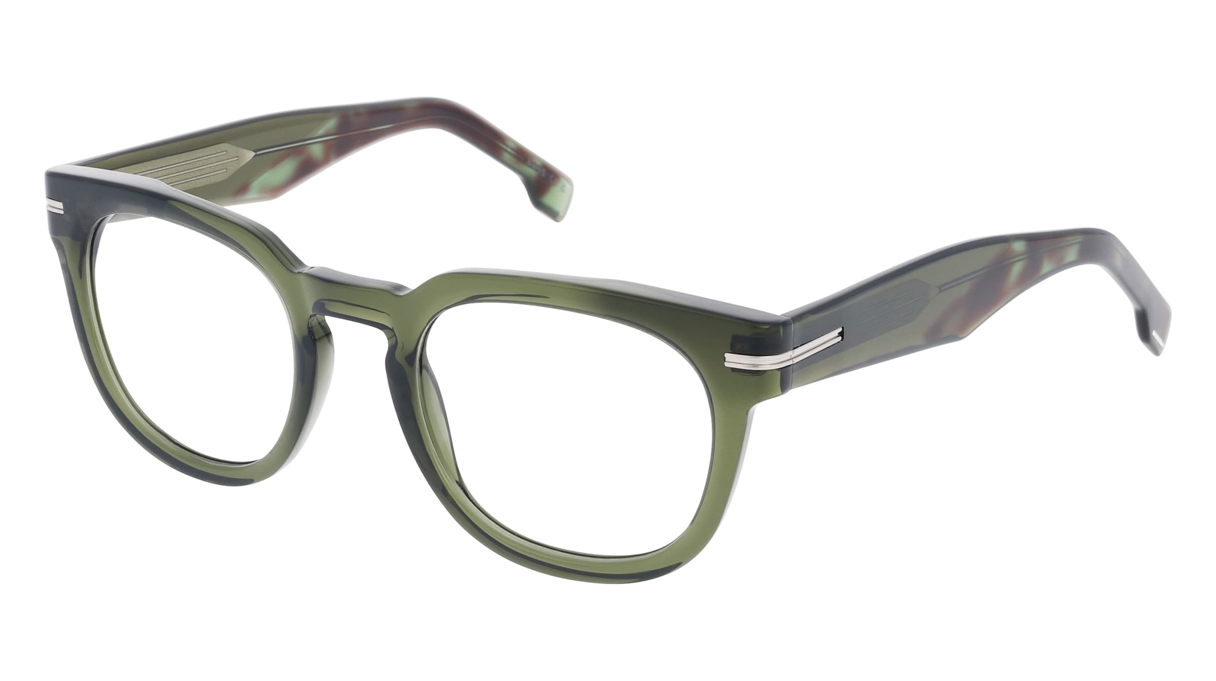 Boss 1719 Unisex-Brille inkl. Gläser Vollrand Eckig Acetat-Gestell 50/22/150, Grün