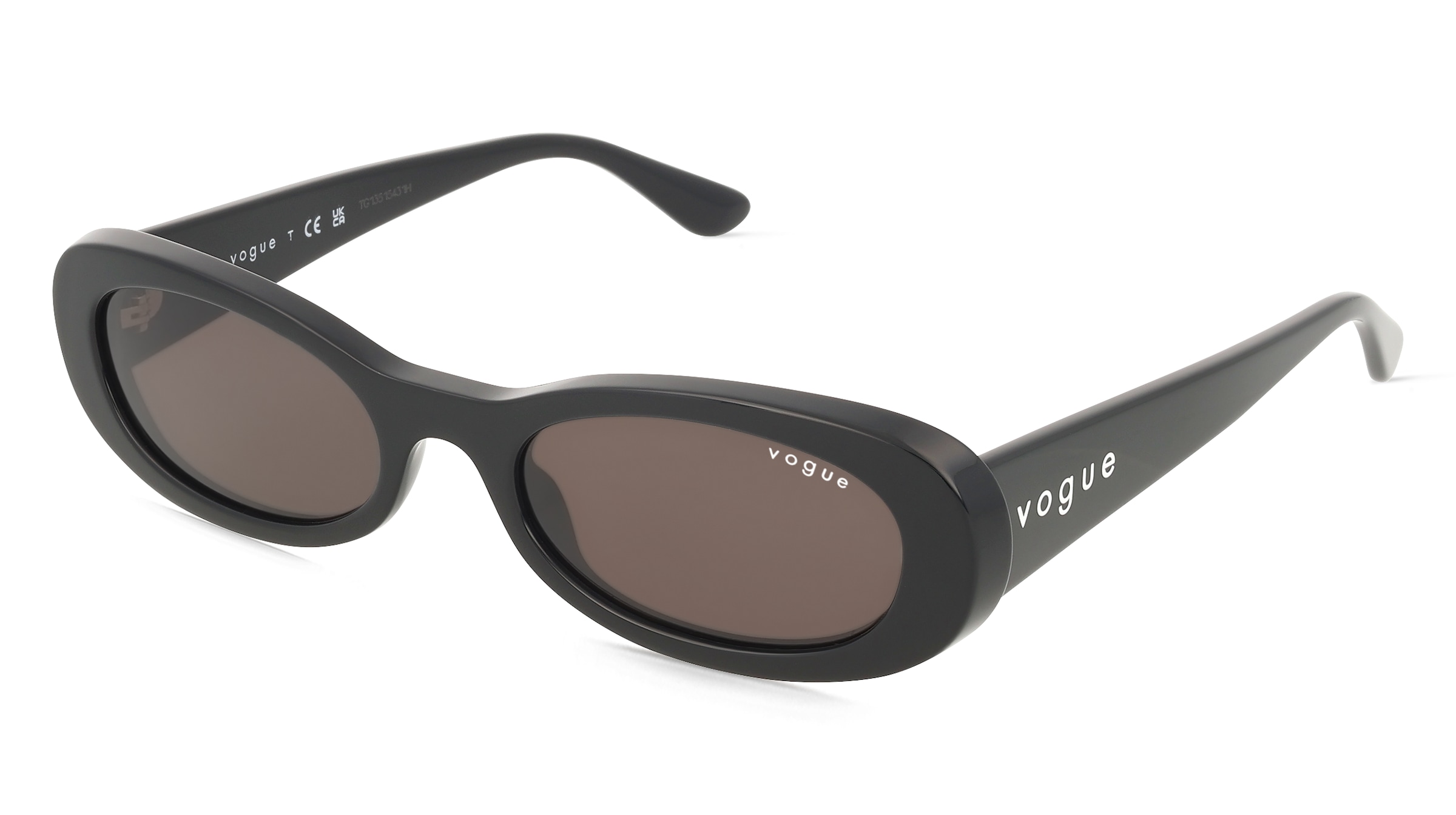 Vogue VO5582S Damen-Sonnenbrille Vollrand Oval Acetat-Gestell, Schwarz