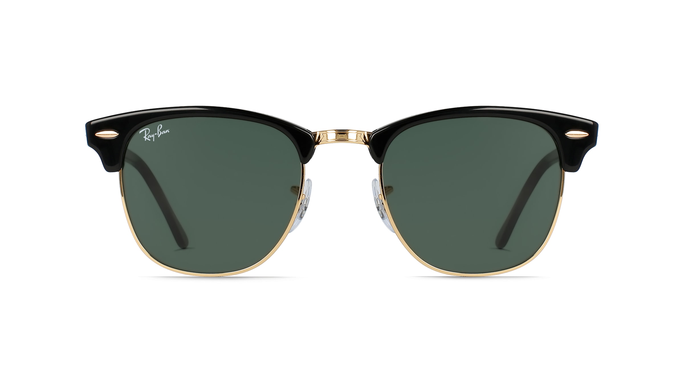 Ray-Ban RB 3016 CLUBMASTER Unisex-Sonnenbrille Vollrand Browline Acetat-Gestell, schwarz