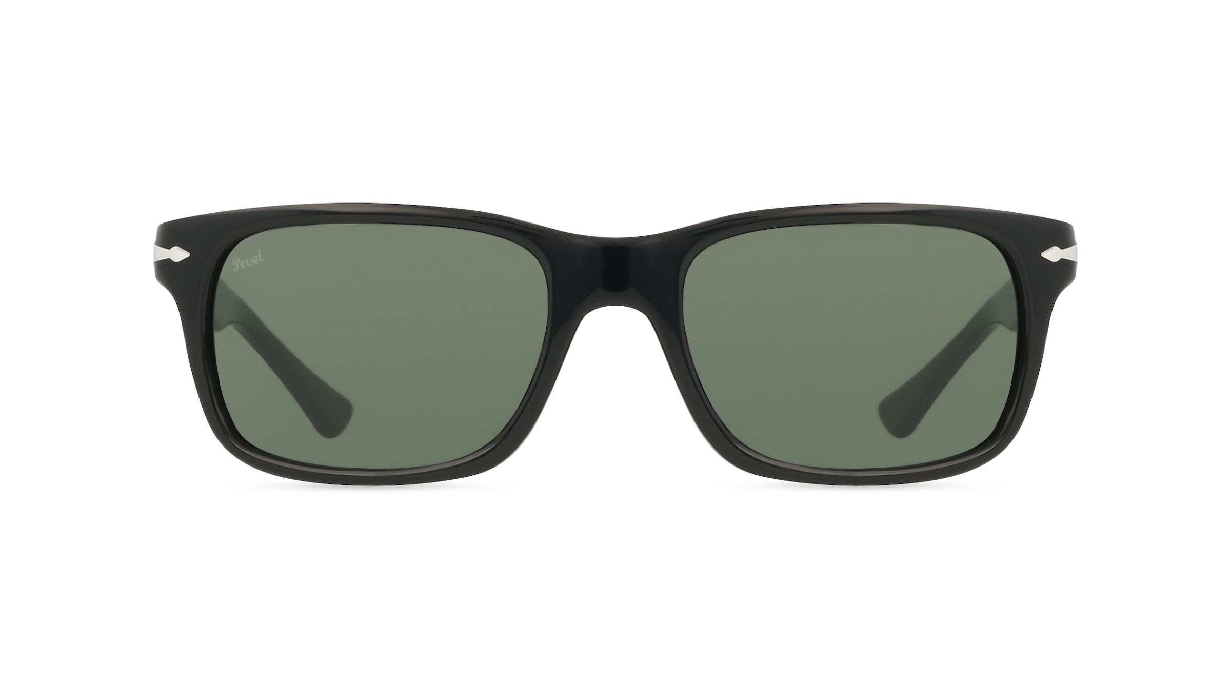 Persol 0PO3048S Herren-Sonnenbrille Vollrand Eckig Acetat-Gestell, schwarz