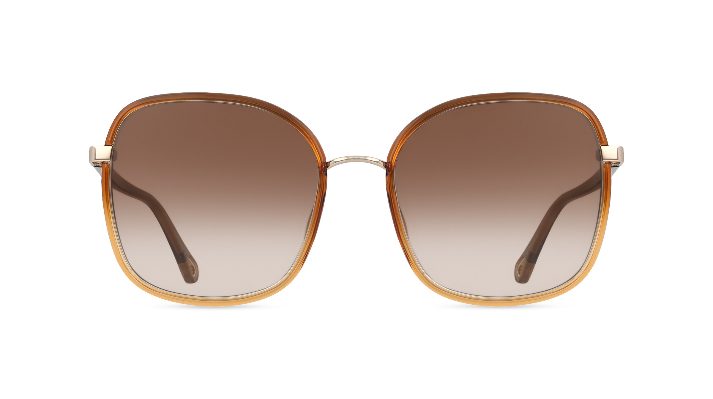 Chloé CH0031S Damen-Sonnenbrille Vollrand Rechteckig Bio-Kunststoff-Gestell, braun