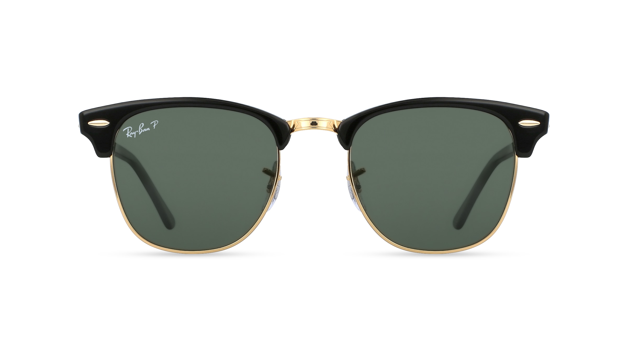 Ray-Ban RB 3016 CLUBMASTER Unisex-Sonnenbrille Vollrand Browline Acetat-Gestell, schwarz