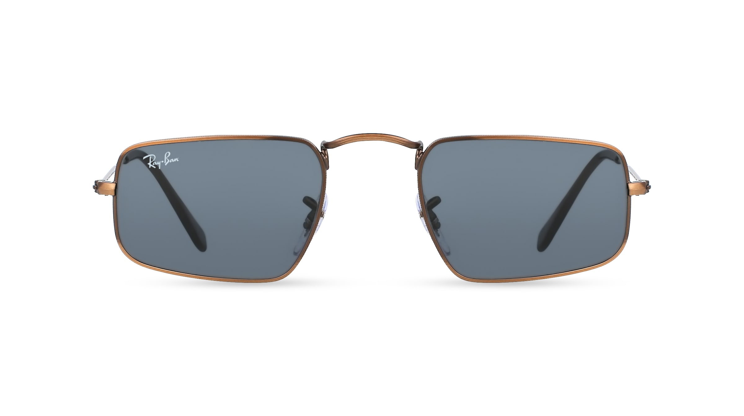 Ray-Ban RB 3957 JULIE Unisex-Sonnenbrille Vollrand Eckig Metall-Gestell, braun