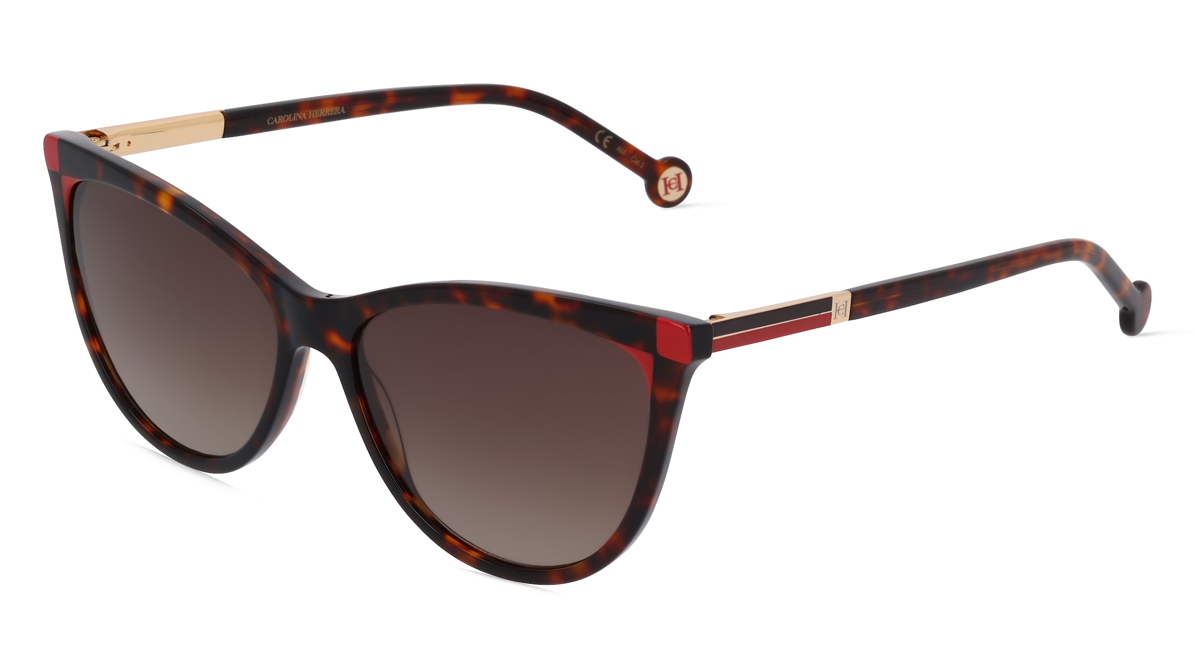 Carolina Herrera HER 0141/S Damen-Sonnenbrille Vollrand Butterfly Acetat-Gestell, Havanna