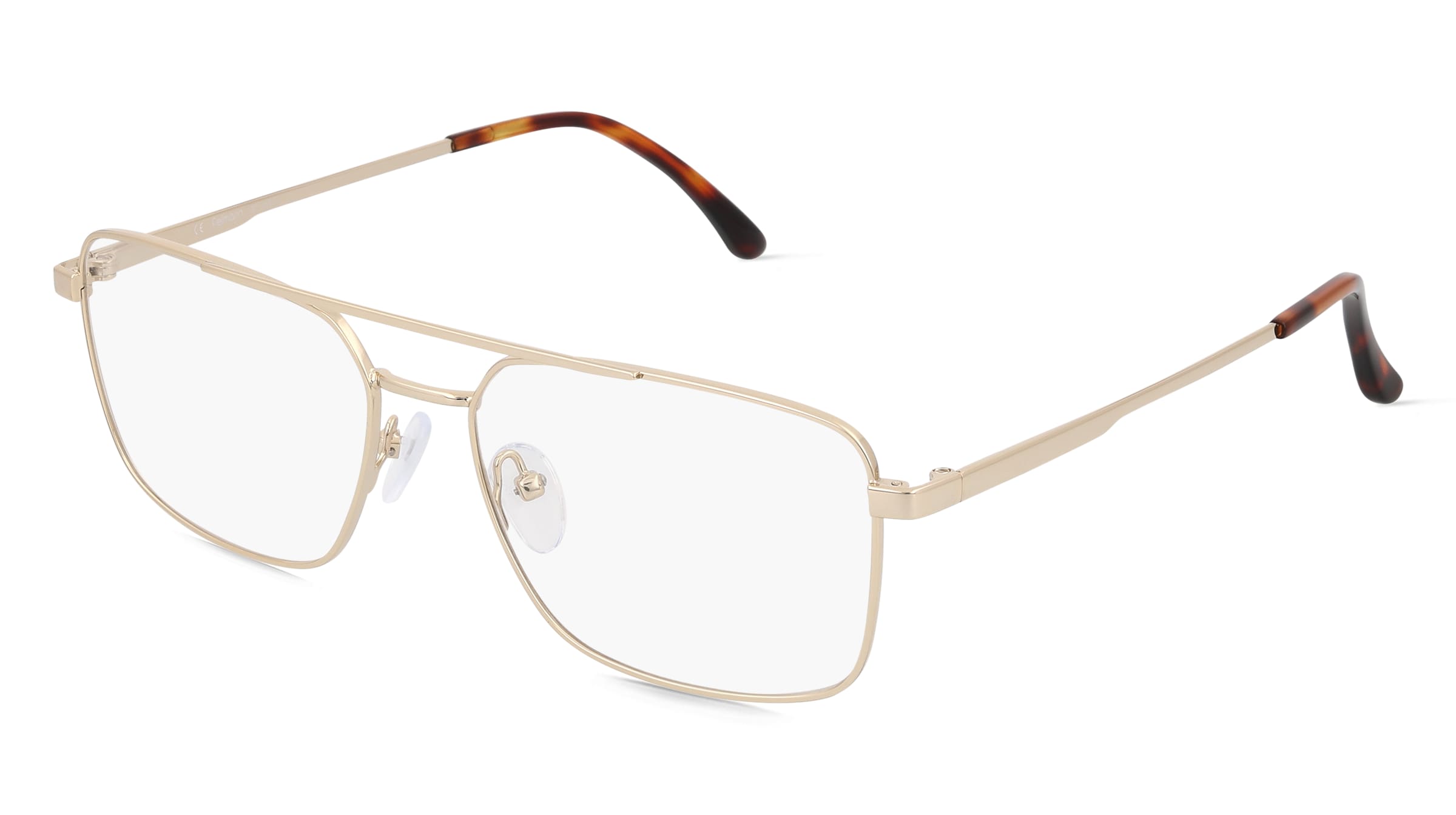 Fielmann BD 563 CL Herren-Brille inkl. Gläser Vollrand Quadratisch Edelstahl-Gestell 56/16/145, Gold