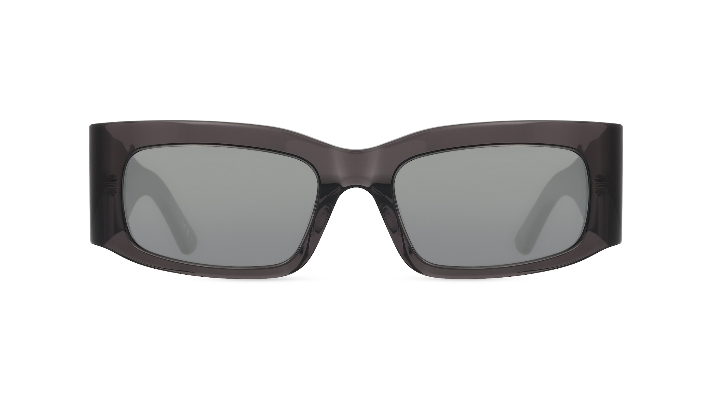 Balenciaga BB0328S Unisex-Sonnenbrille Vollrand Rechteckig Recycled Acetat-Gestell, grau