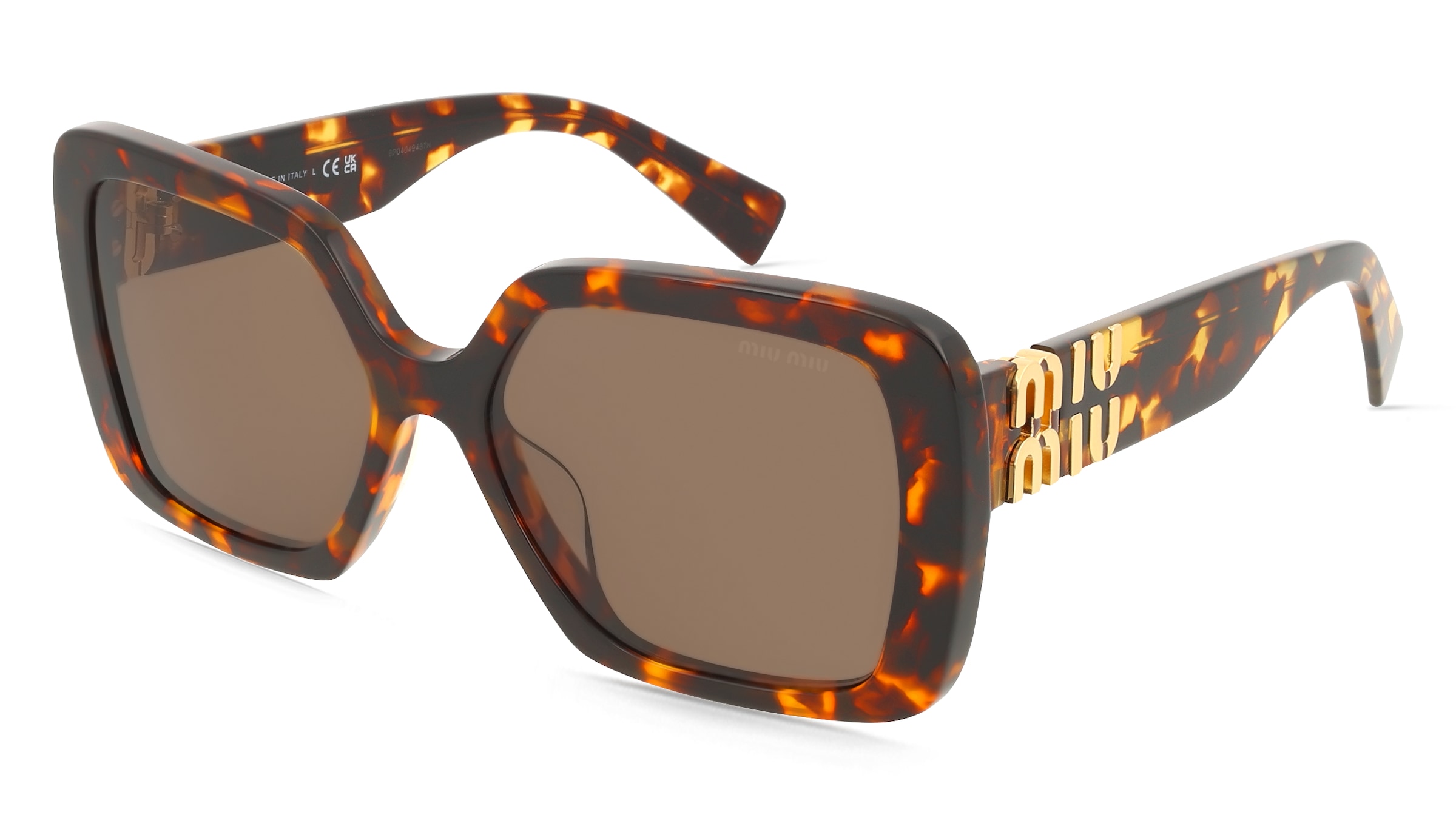 Miu Miu MU10YS Damen-Sonnenbrille Vollrand Geometrisch Acetat-Gestell, Gelb