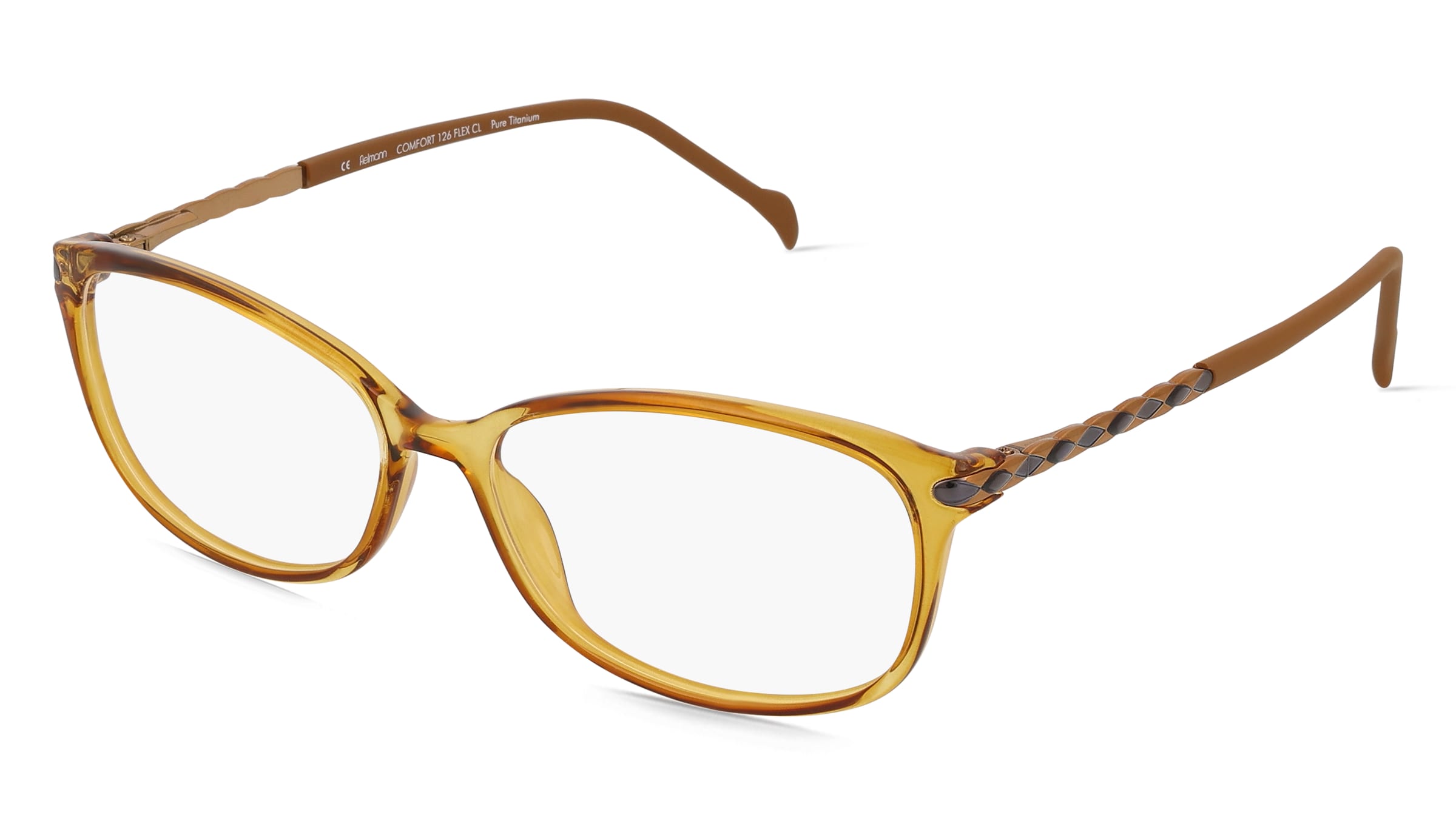 Fielmann COMFORT 126 FLEX CL Damen-Brille inkl. Gläser Vollrand Oval TR90-Gestell 52mm/14mm/130mm, gelb