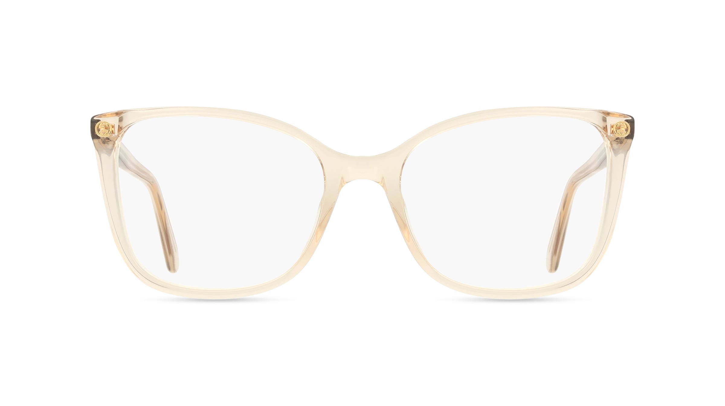 Gucci GG0026O Damen-Brille inkl. Gläser Vollrand Butterfly Kunststoff-Gestell 53mm/17mm/140mm, gelb