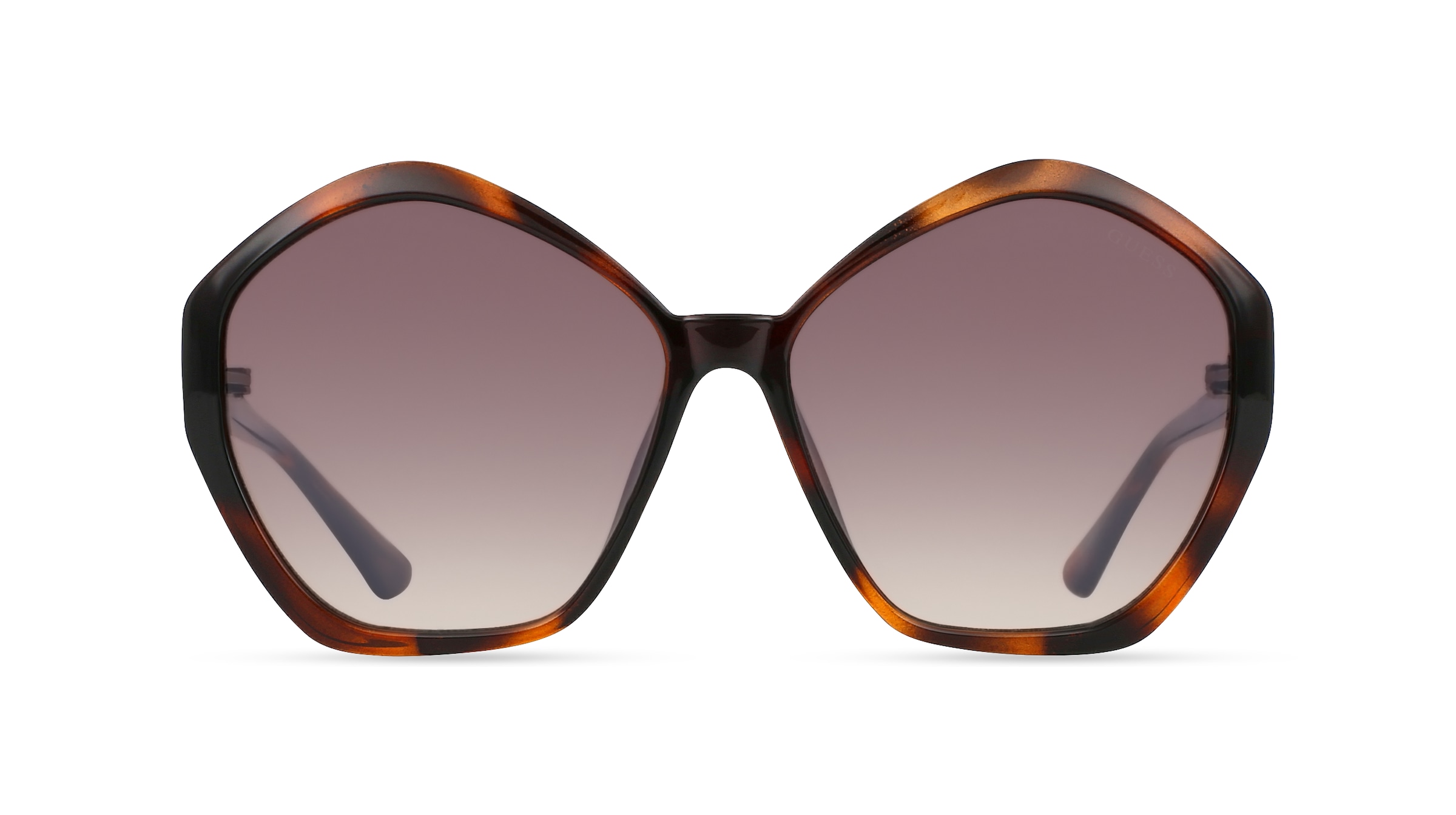 Guess GU7813 Damen-Sonnenbrille Vollrand Butterfly Kunststoff-Gestell, braun