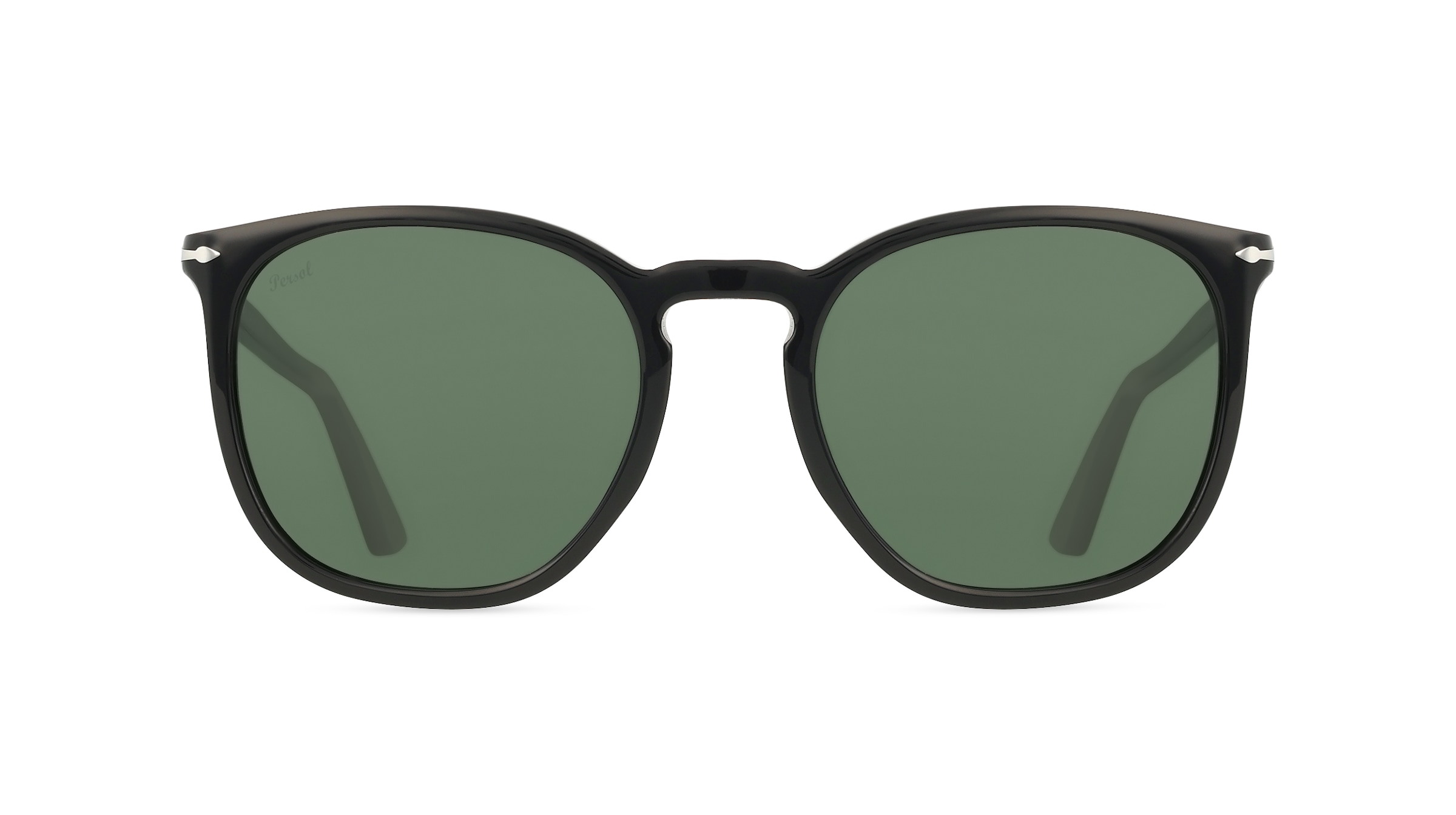 Persol 0PO3316S Unisex-Sonnenbrille Vollrand Eckig Acetat-Gestell, schwarz