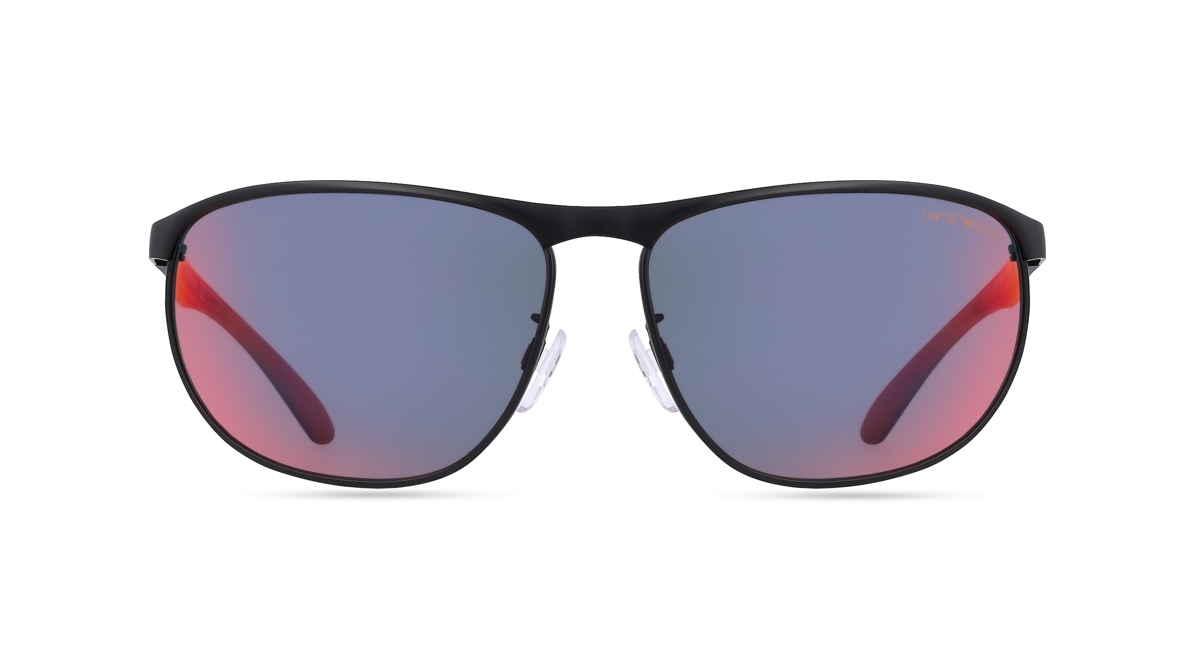 Emporio Armani EA2124 Herren-Sonnenbrille Vollrand Oval Metall-Gestell, schwarz