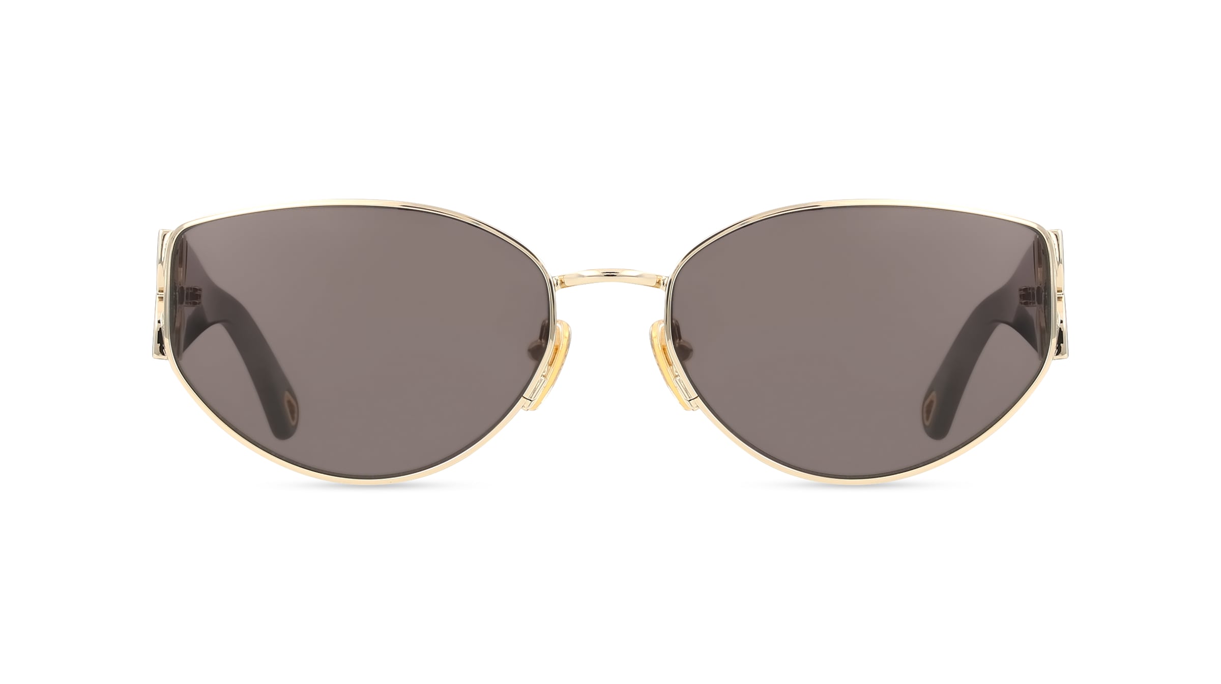 Chloé CH0260S Damen-Sonnenbrille Vollrand Oval Metall-Gestell, Gold