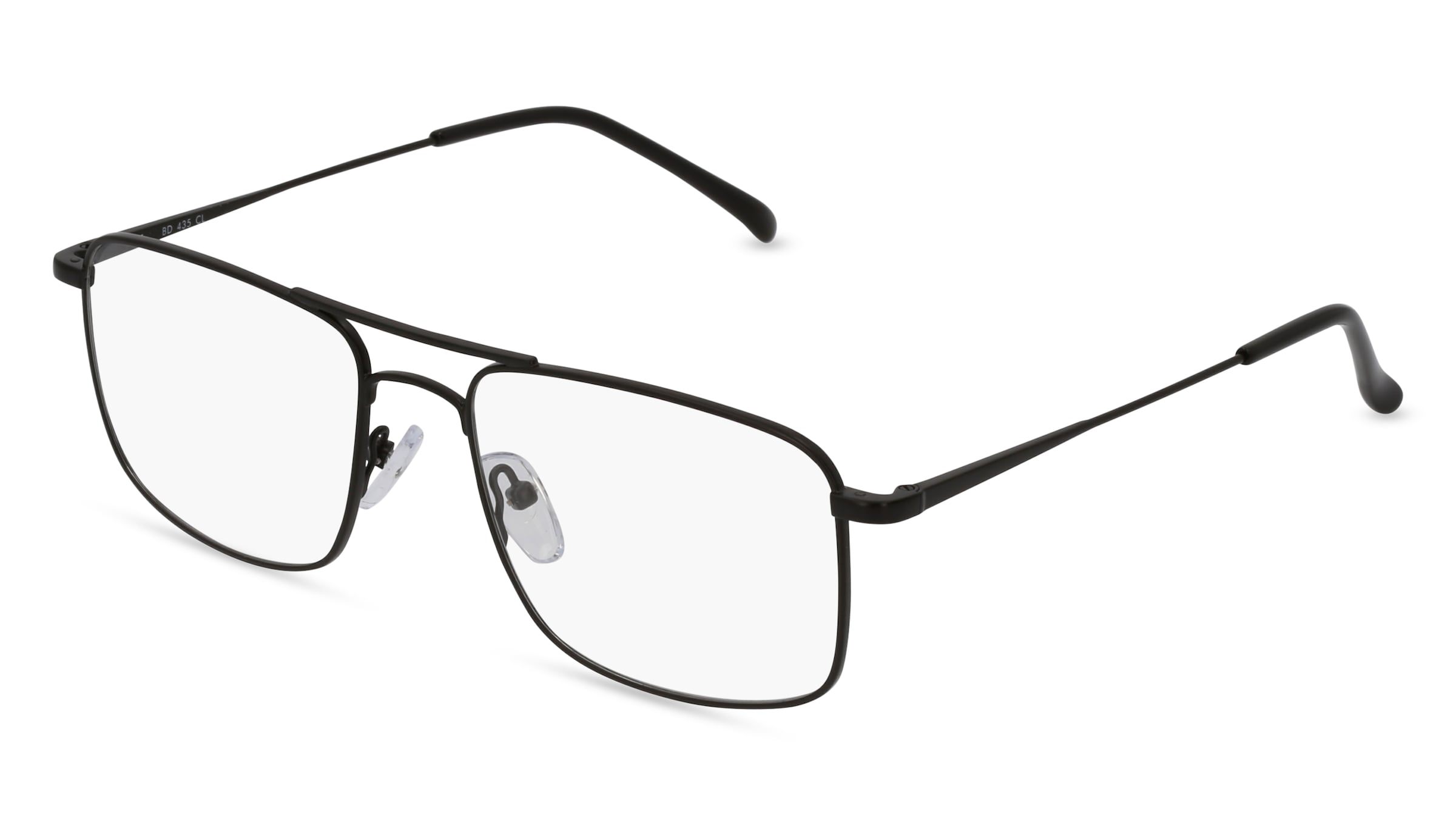 Fielmann BD 435 CL Herren-Brille inkl. Gläser Vollrand Quadratisch Edelstahl-Gestell 53/18/140, Schwarz