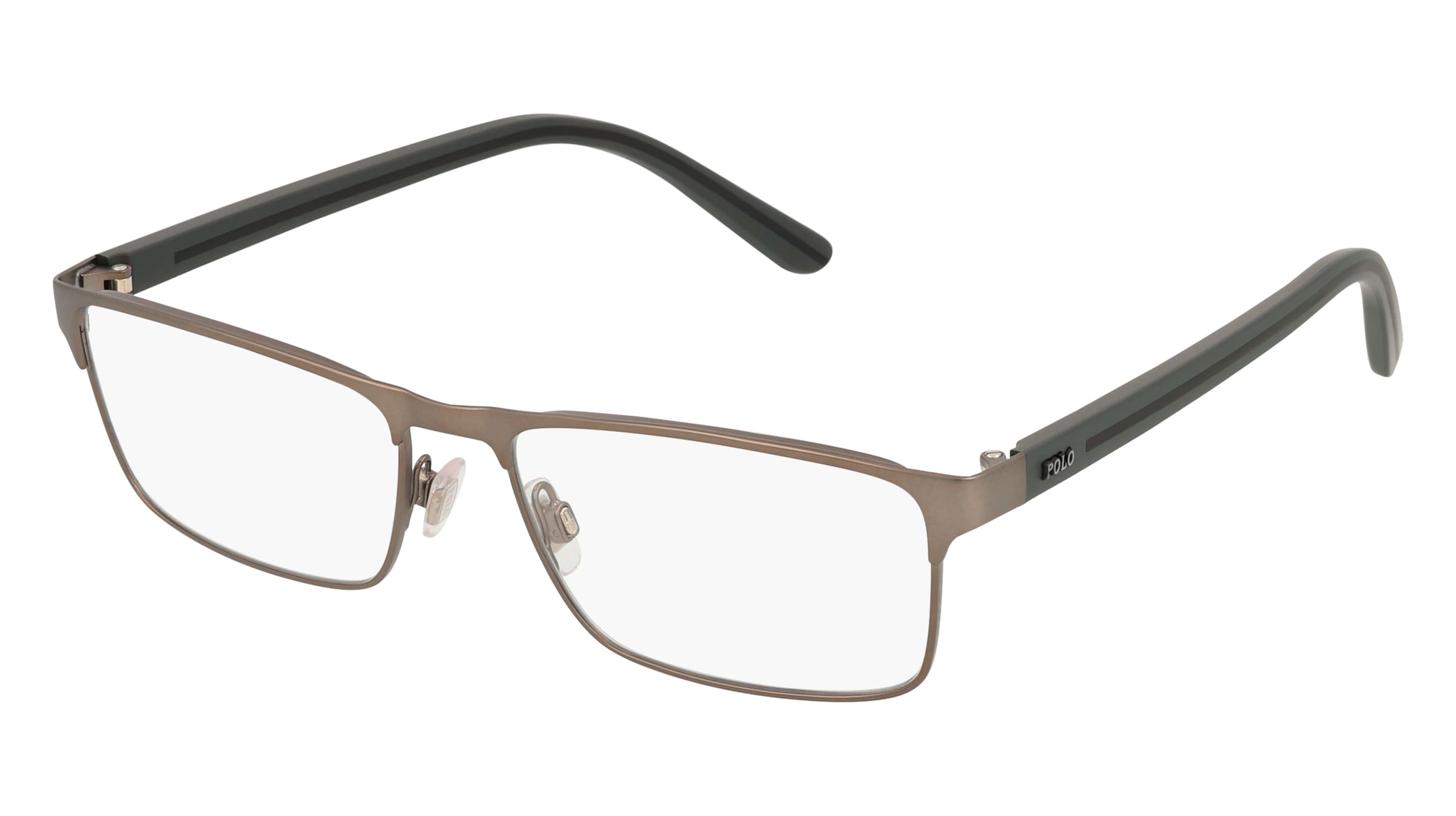 Polo Ralph Lauren PH1207 Herren-Brille inkl. Gläser Vollrand Quadratisch Metall-Gestell 54/16/145, Grau