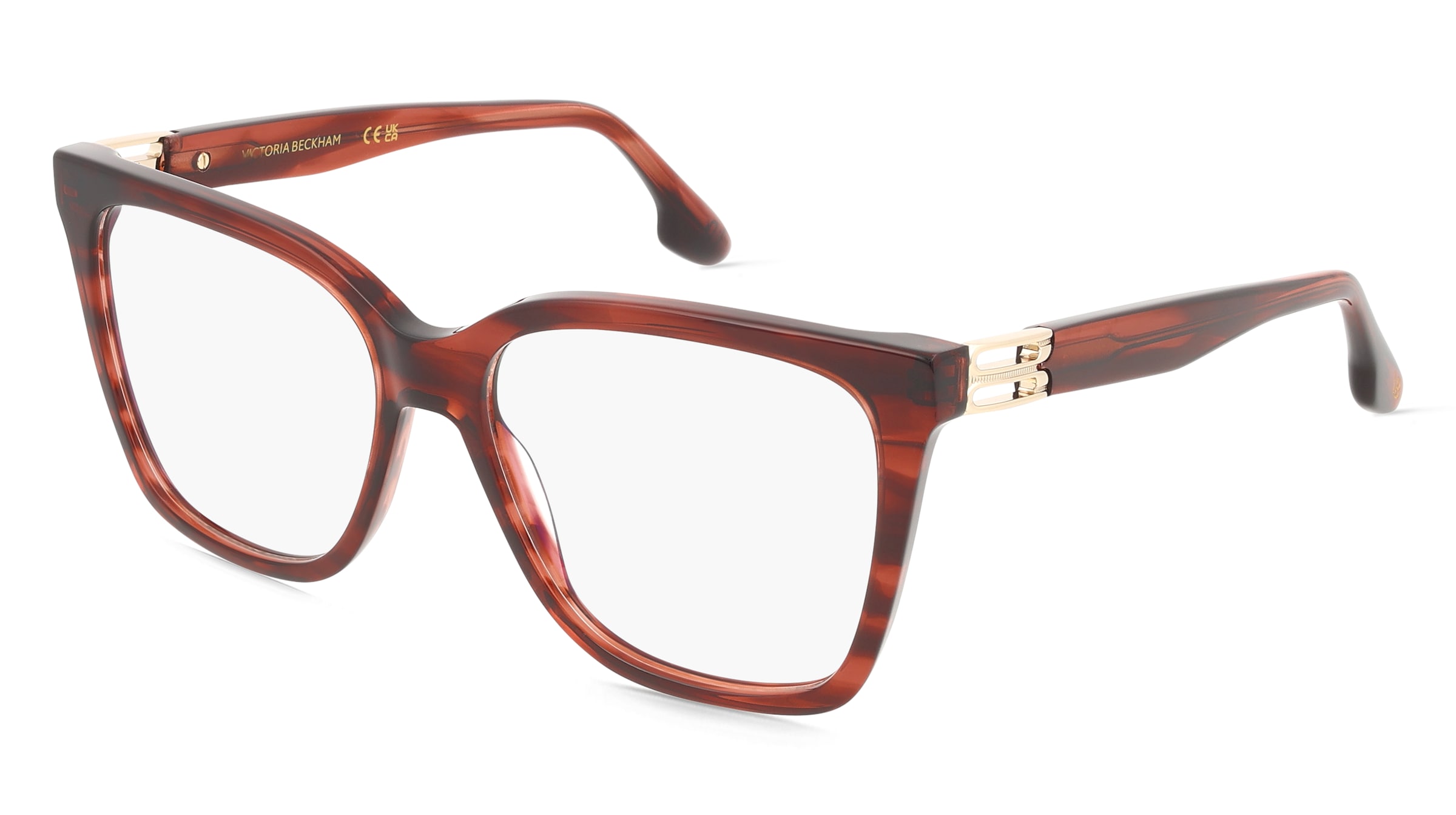 Victoria Beckham VB2680 Damen-Brille inkl. Gläser Vollrand Quadratisch Acetat-Gestell 53/15/140, Rot