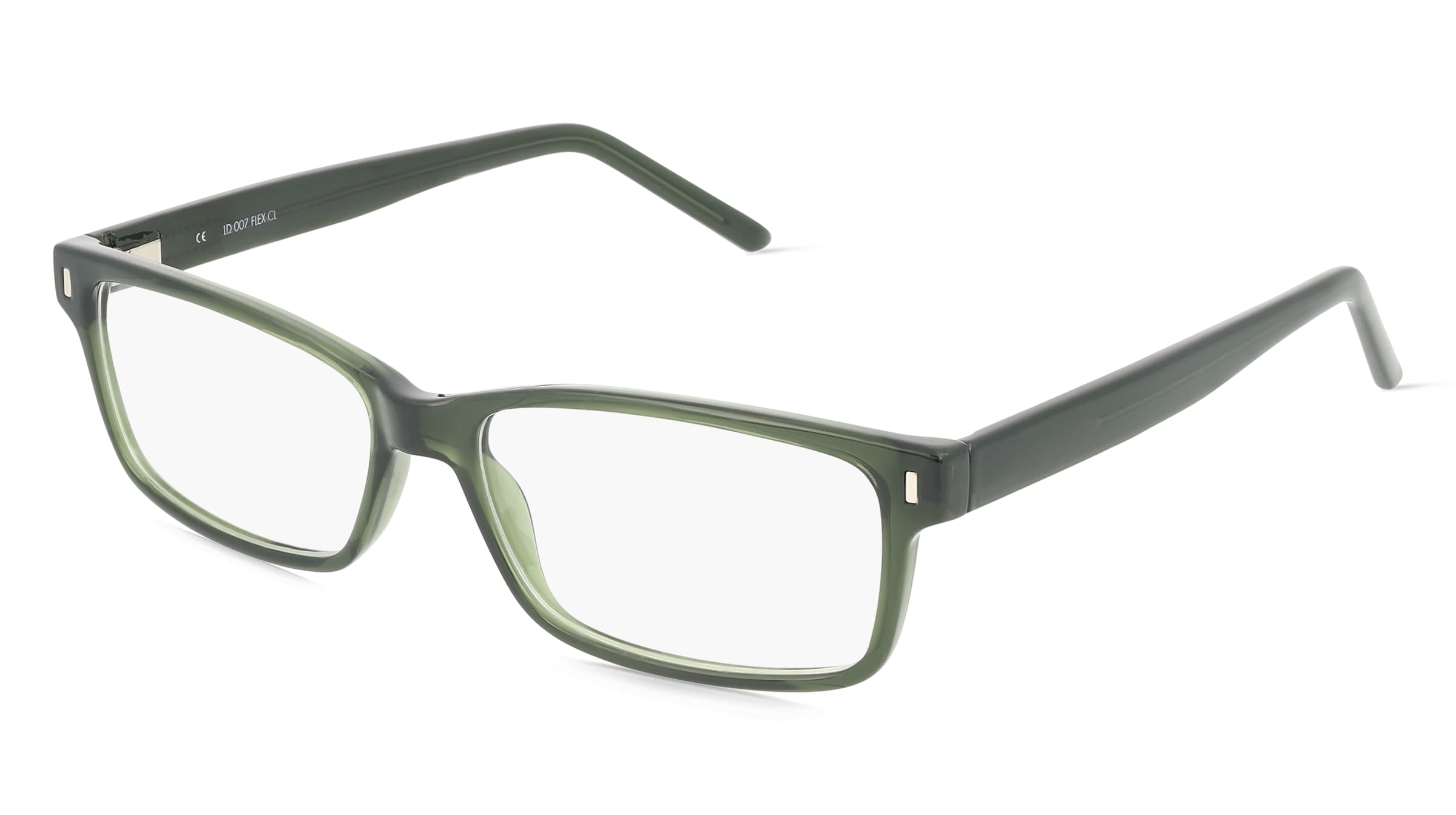Fielmann LD 007 FLEX CL Herren-Brille inkl. Gläser Vollrand Quadratisch Acetat-Gestell 53/15/140, Grün