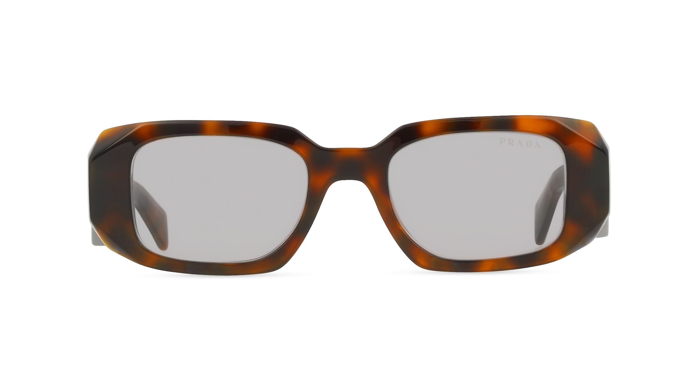 Prada PR17WS Damen-Sonnenbrille Vollrand Rechteckig Acetat-Gestell, braun
