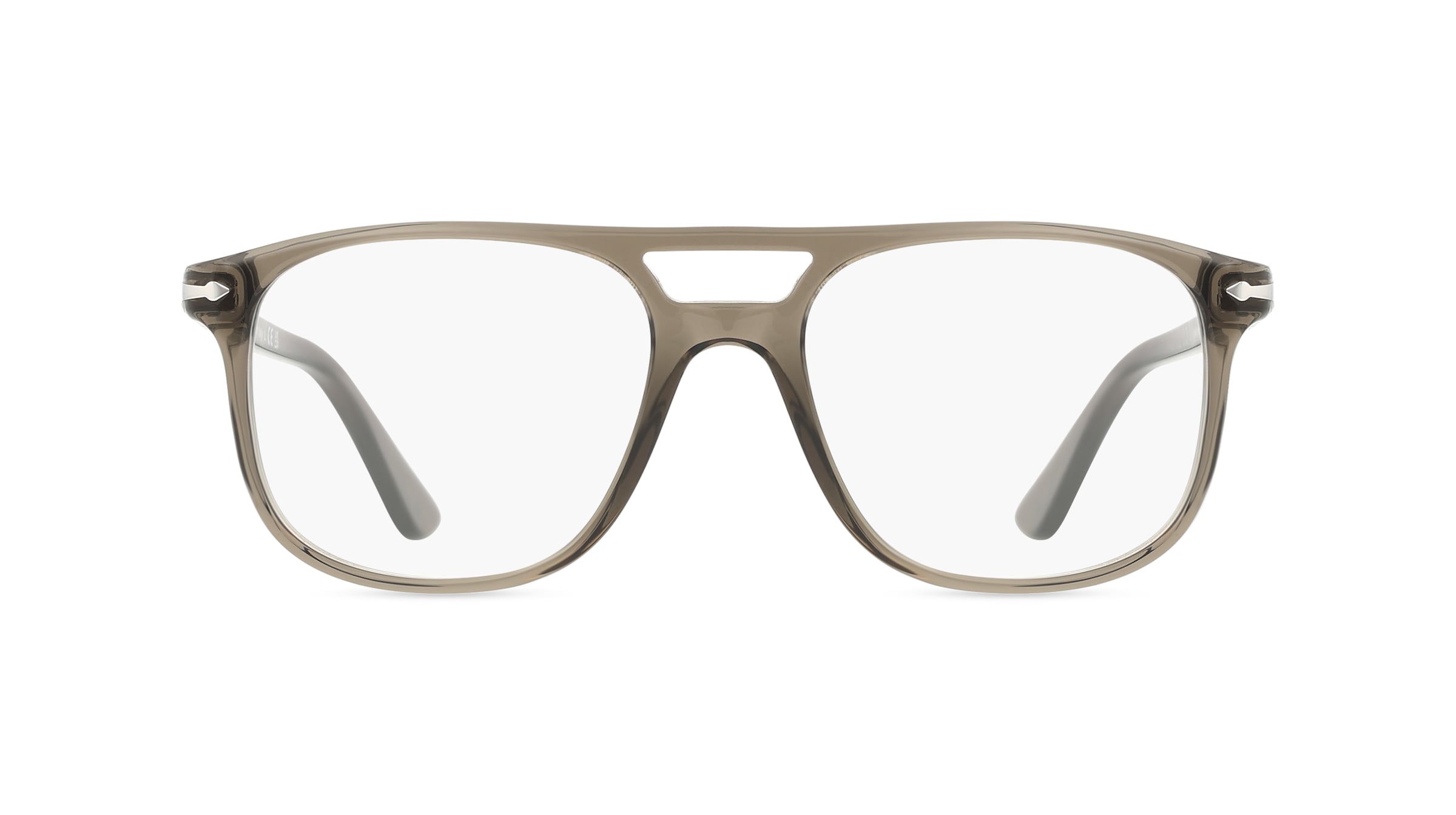 Persol 0PO3329V GRETA Unisex-Brille inkl. Gläser Vollrand Pilot Acetat-Gestell 52mm/18mm/145mm, grau