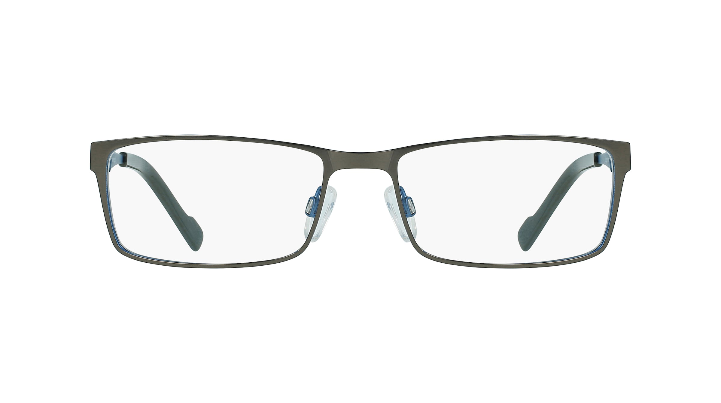 Fielmann 2150 FLEX CL Herren-Brille inkl. Gläser Vollrand Eckig Edelstahl-Gestell 54mm/17mm/140mm, grau